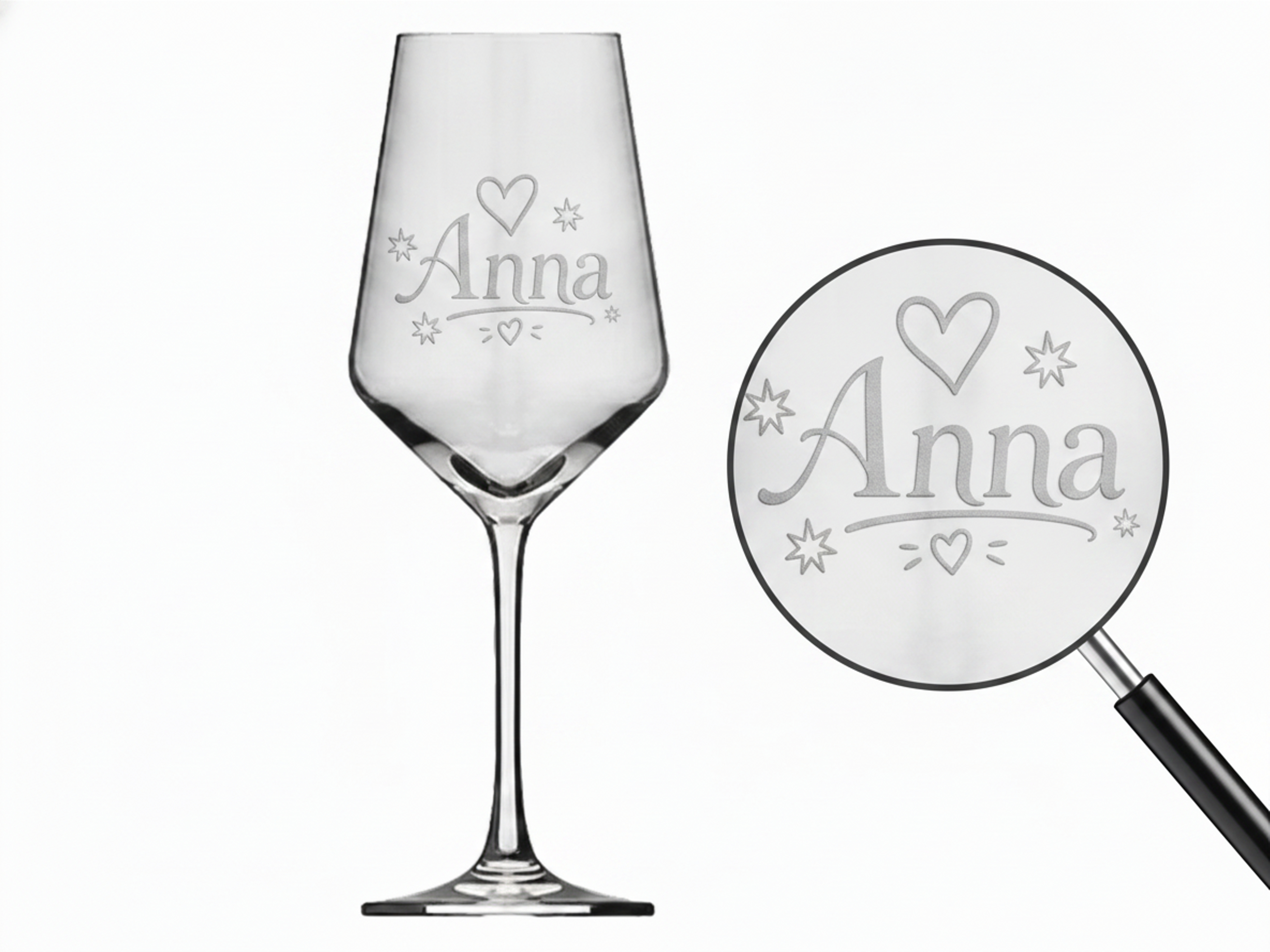 1x Weinglas Gravur Anna Namensglas 350ml spülmaschinenfest personalisiert