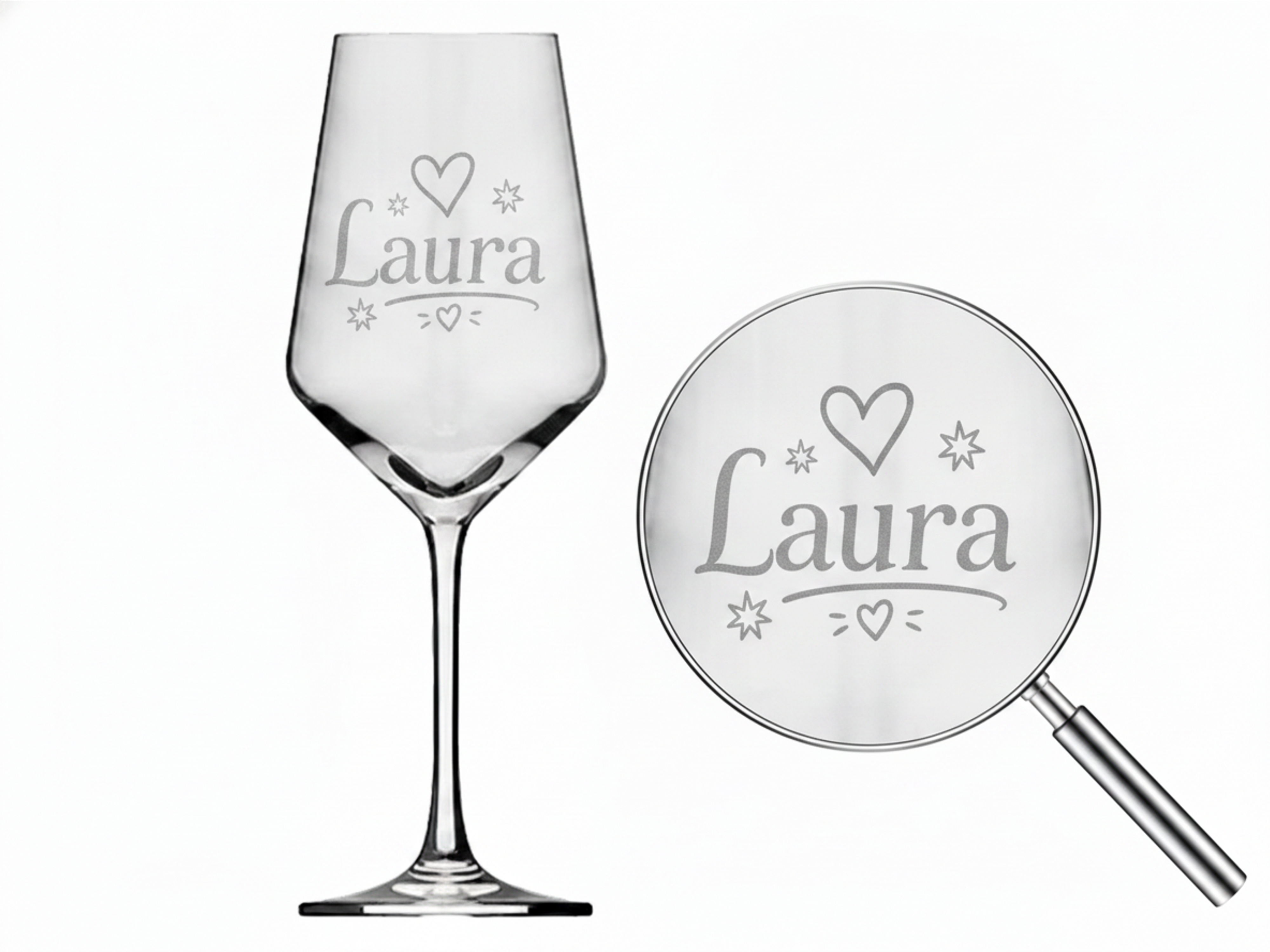 1x Weinglas Gravur Laura 350ml spülmaschinenfest vielseitig einsetzbar