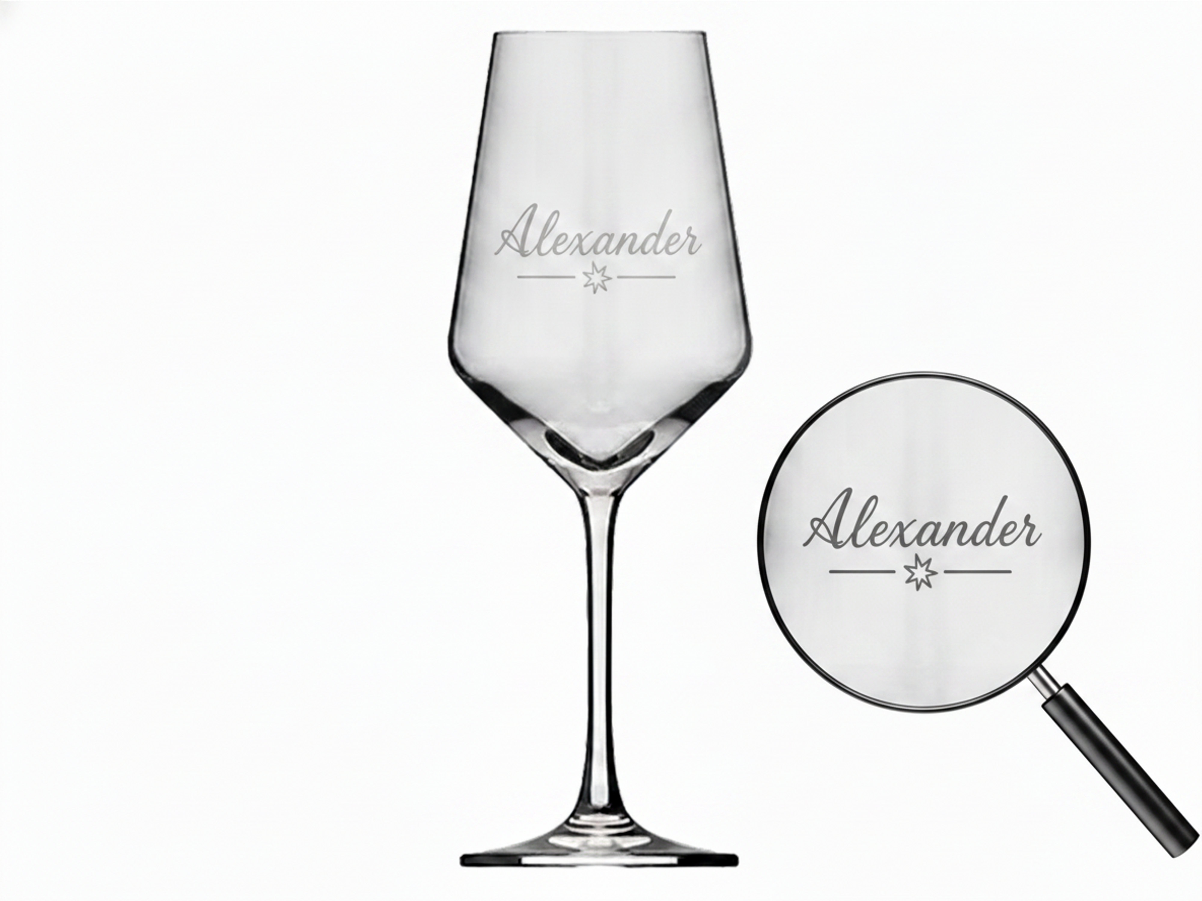 1x Weinglas Gravur Alexander Namensglas 350ml spülmaschinenfest und langlebig