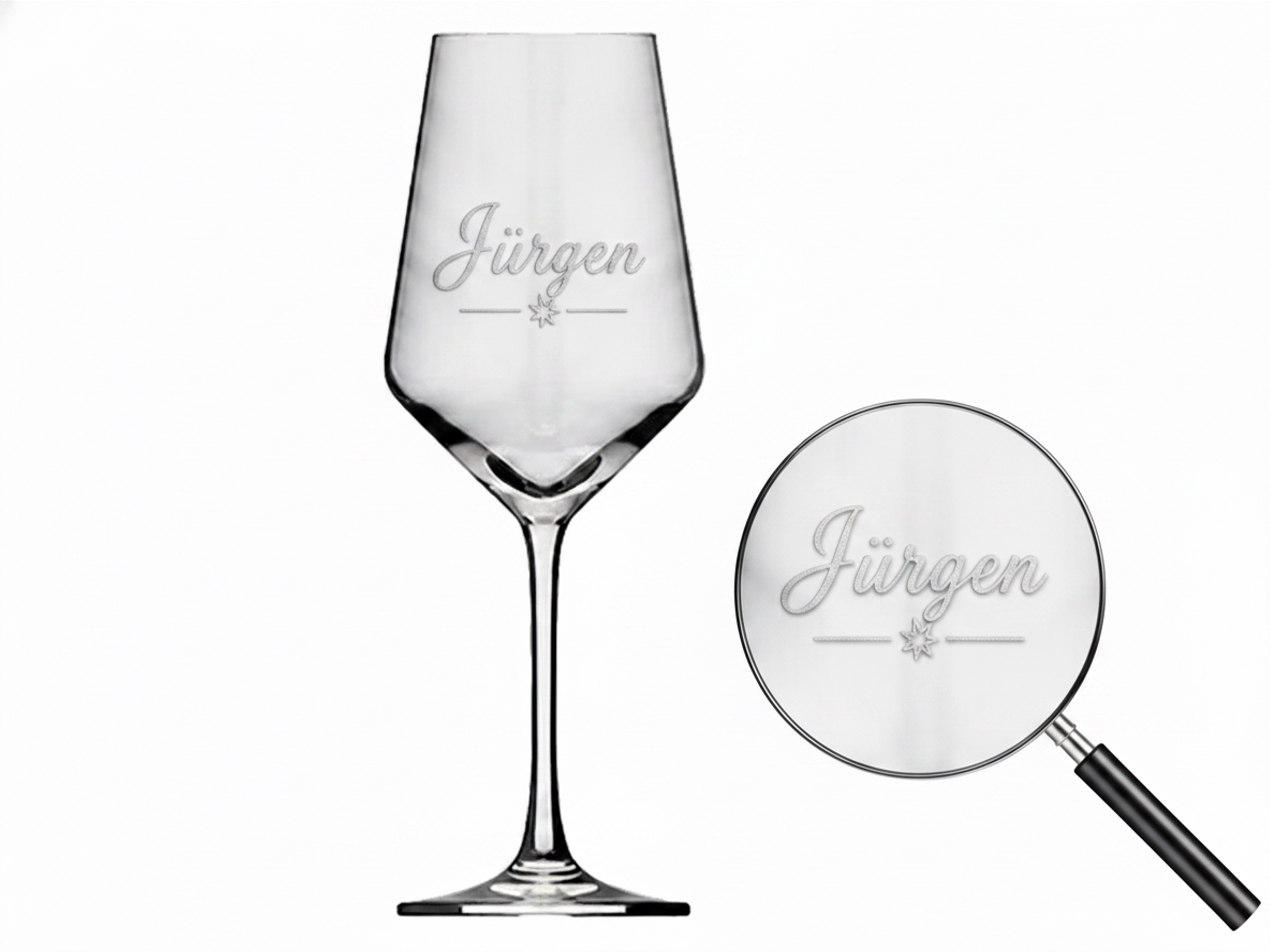 1x Weinglas Gravur Jürgen 350ml spülmaschinenfest und individuell gestaltet