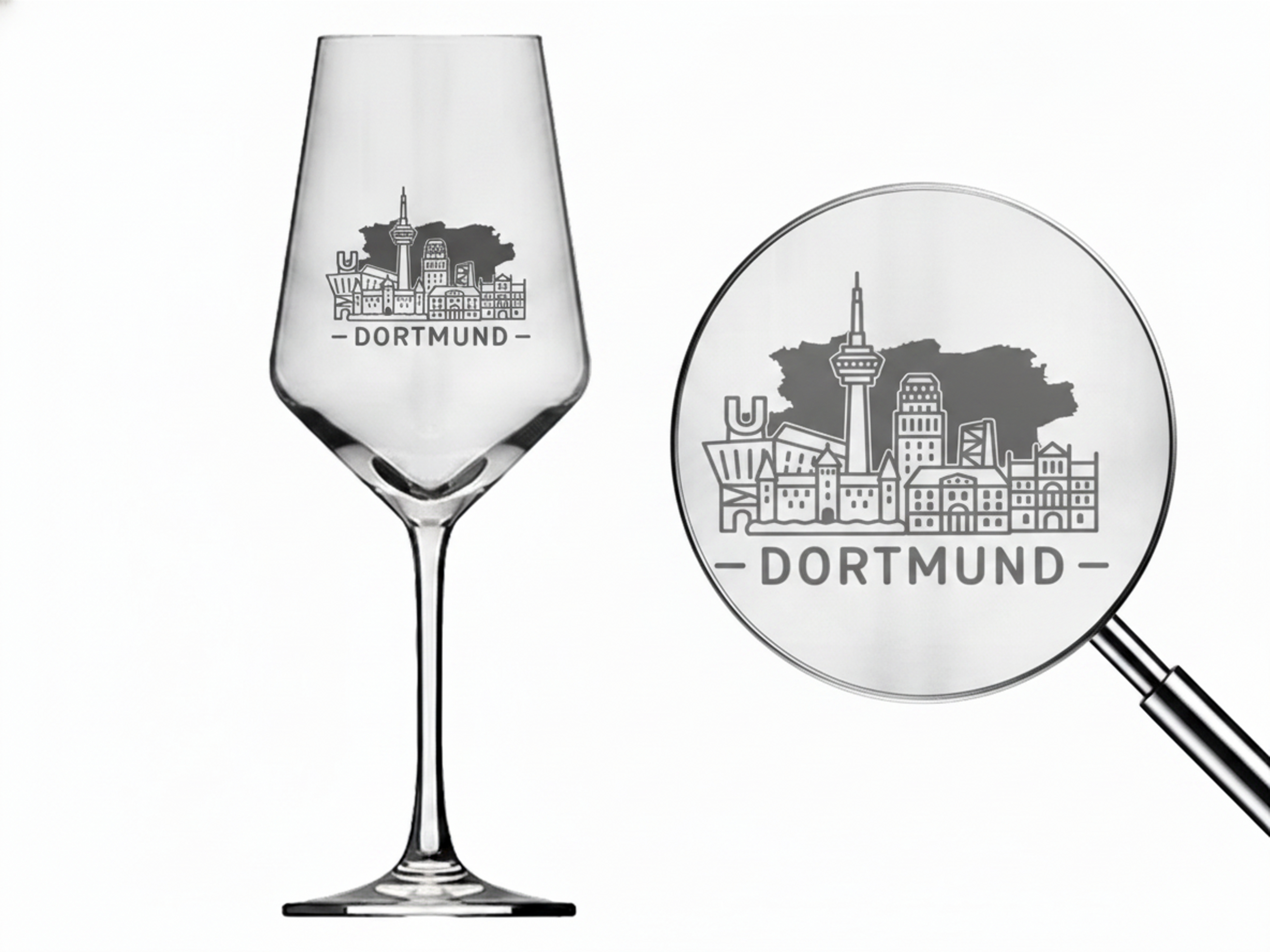 Weinglas Gravur Dortmund 350ml spülmaschinenfest und langlebig für jeden Anlass