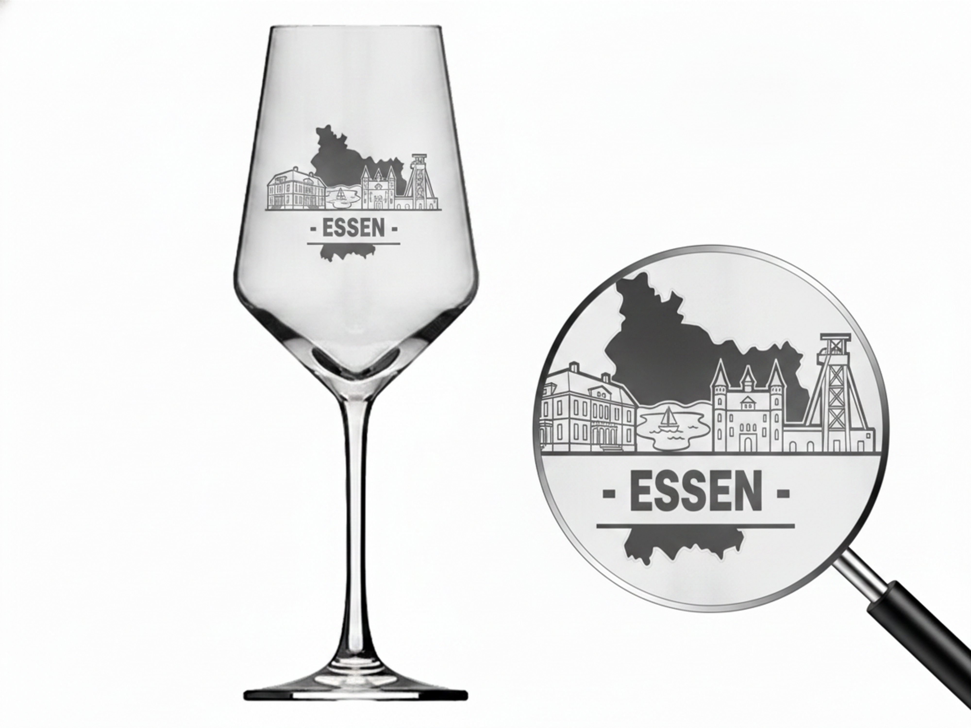 Weinglas Gravur Essen 350ml spülmaschinenfest langlebig und stylish