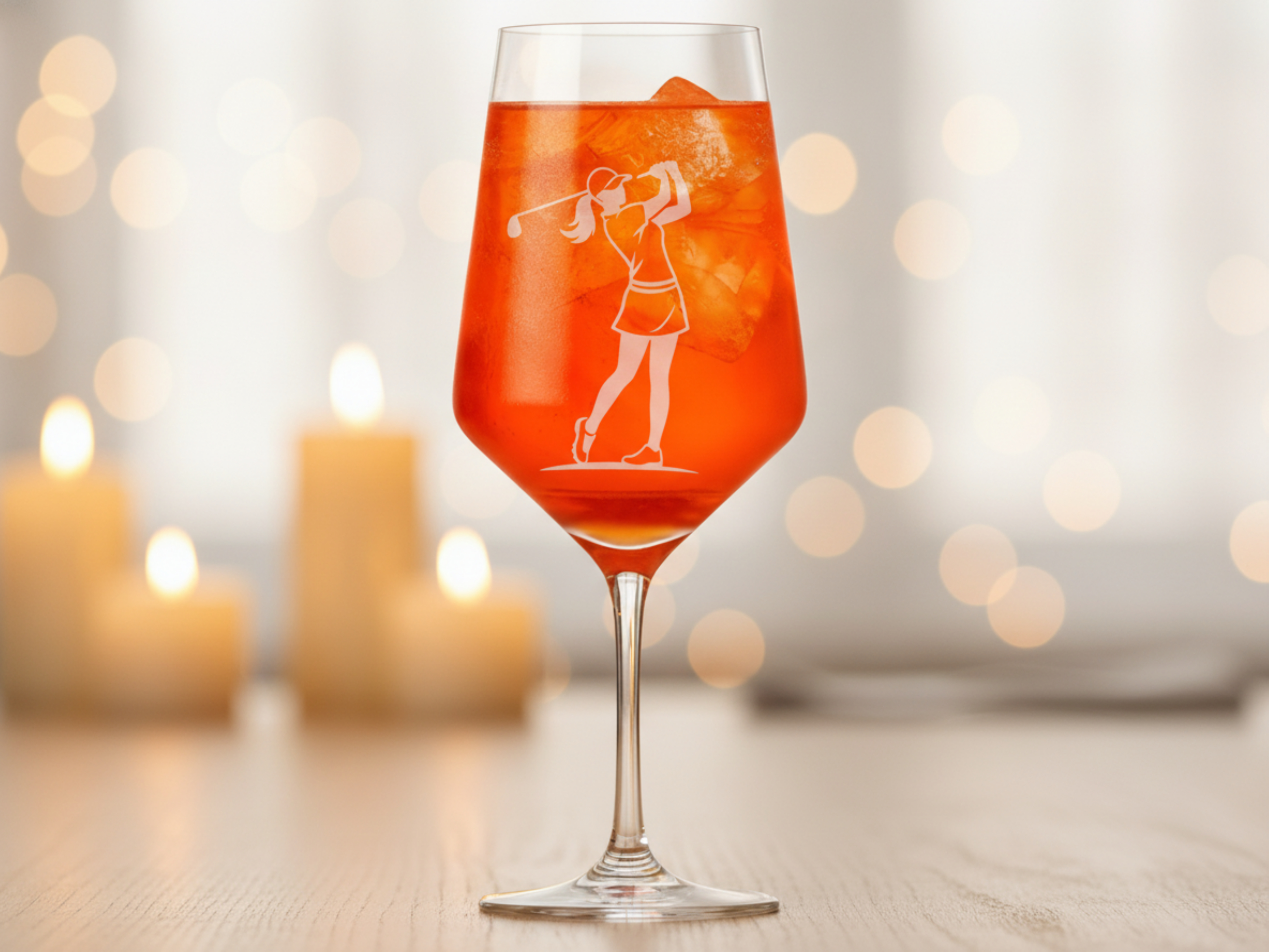 Elegantes Weinglas für Golferin spülmaschinenfest ideales Geschenk Borkum - Vorschau 2