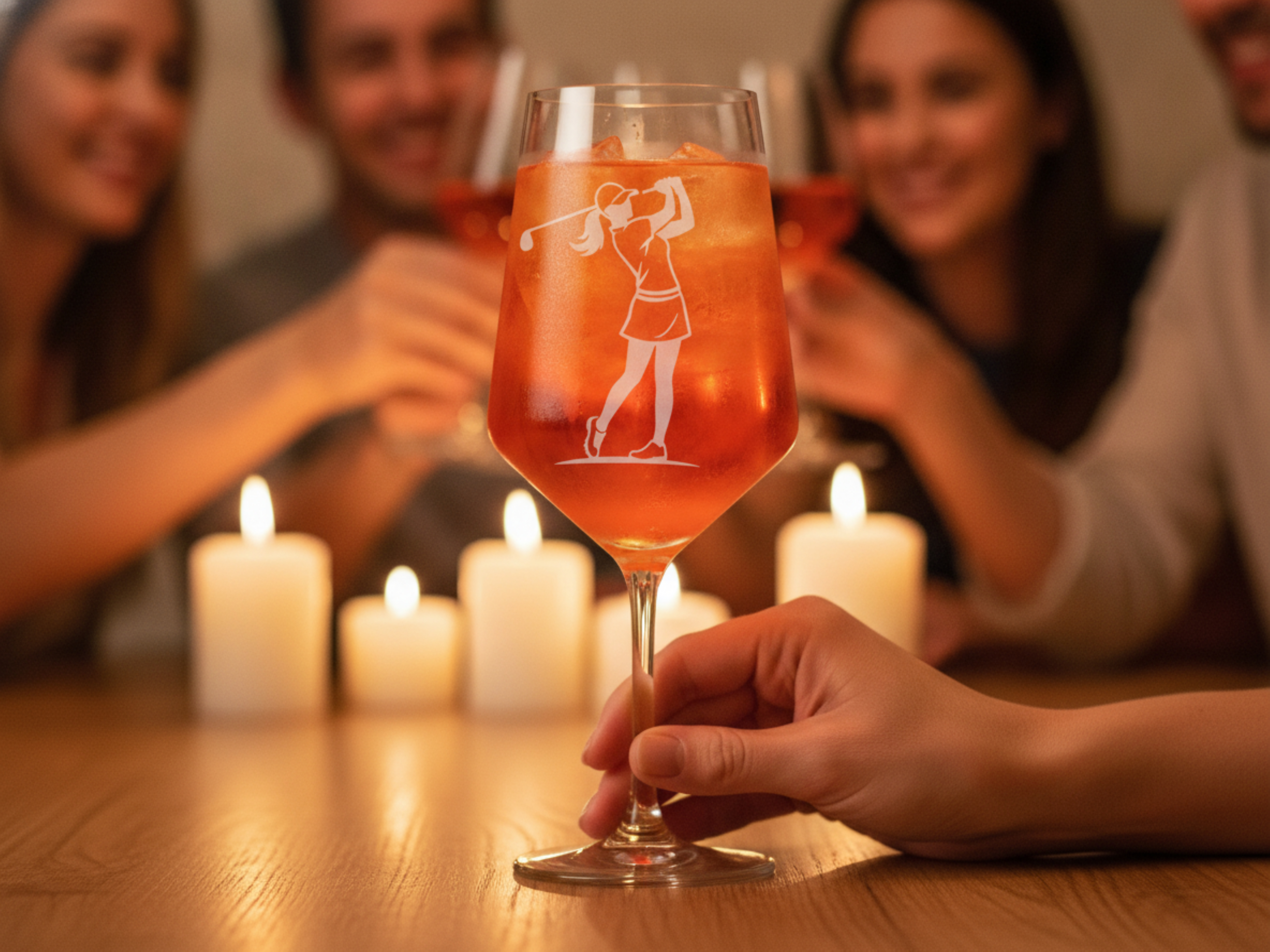 Elegantes Weinglas für Golferin spülmaschinenfest ideales Geschenk Borkum - Vorschau 3