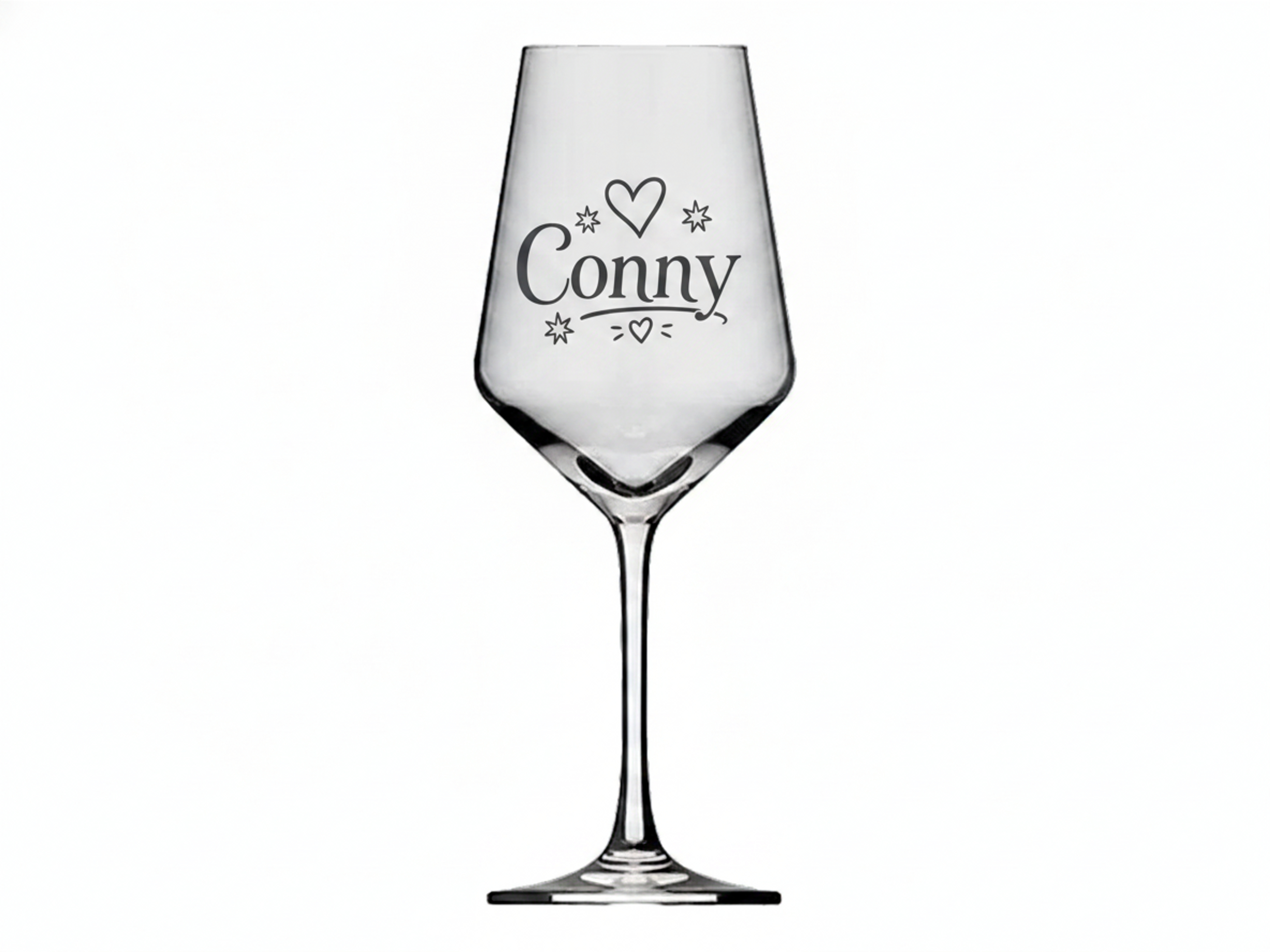 1x Weinglas Gravur Conny Namensglas 350ml spülmaschinenfest langlebig