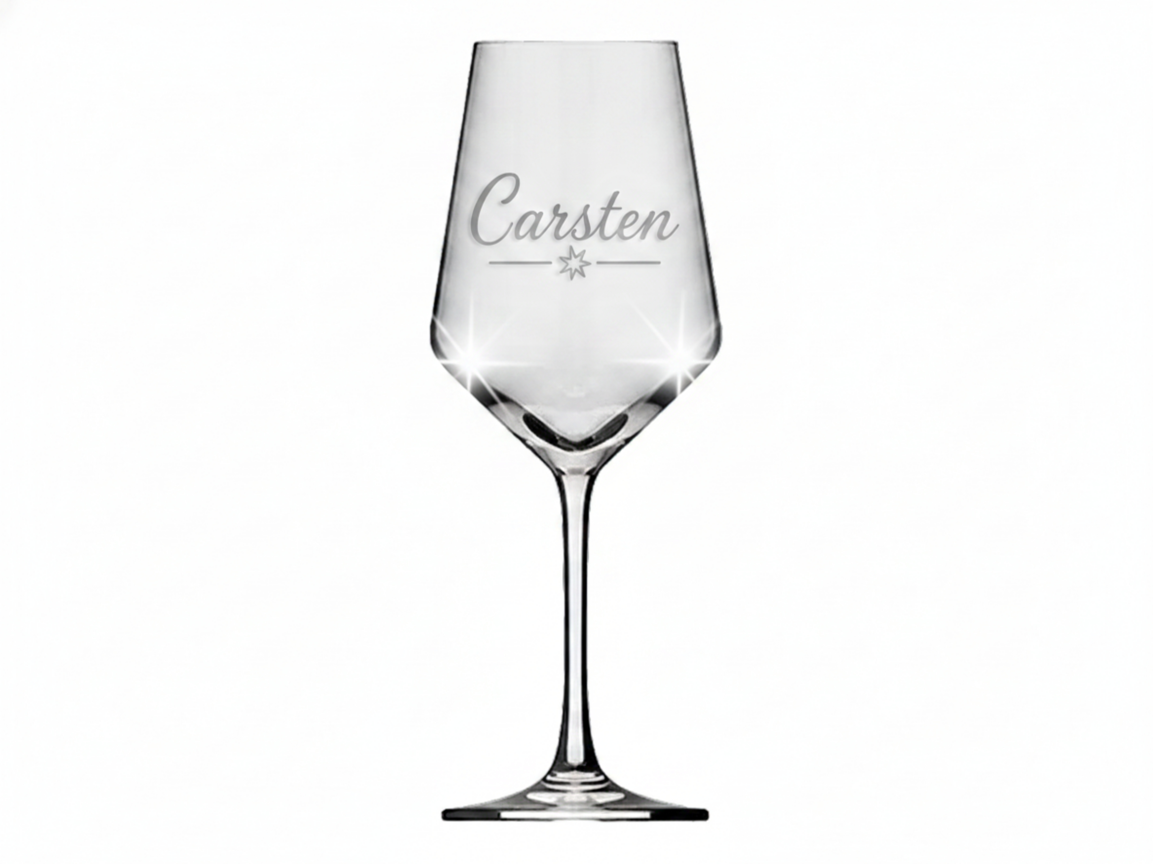1x Weinglas Gravur Carsten Namensglas 350ml spülmaschinenfest und robust
