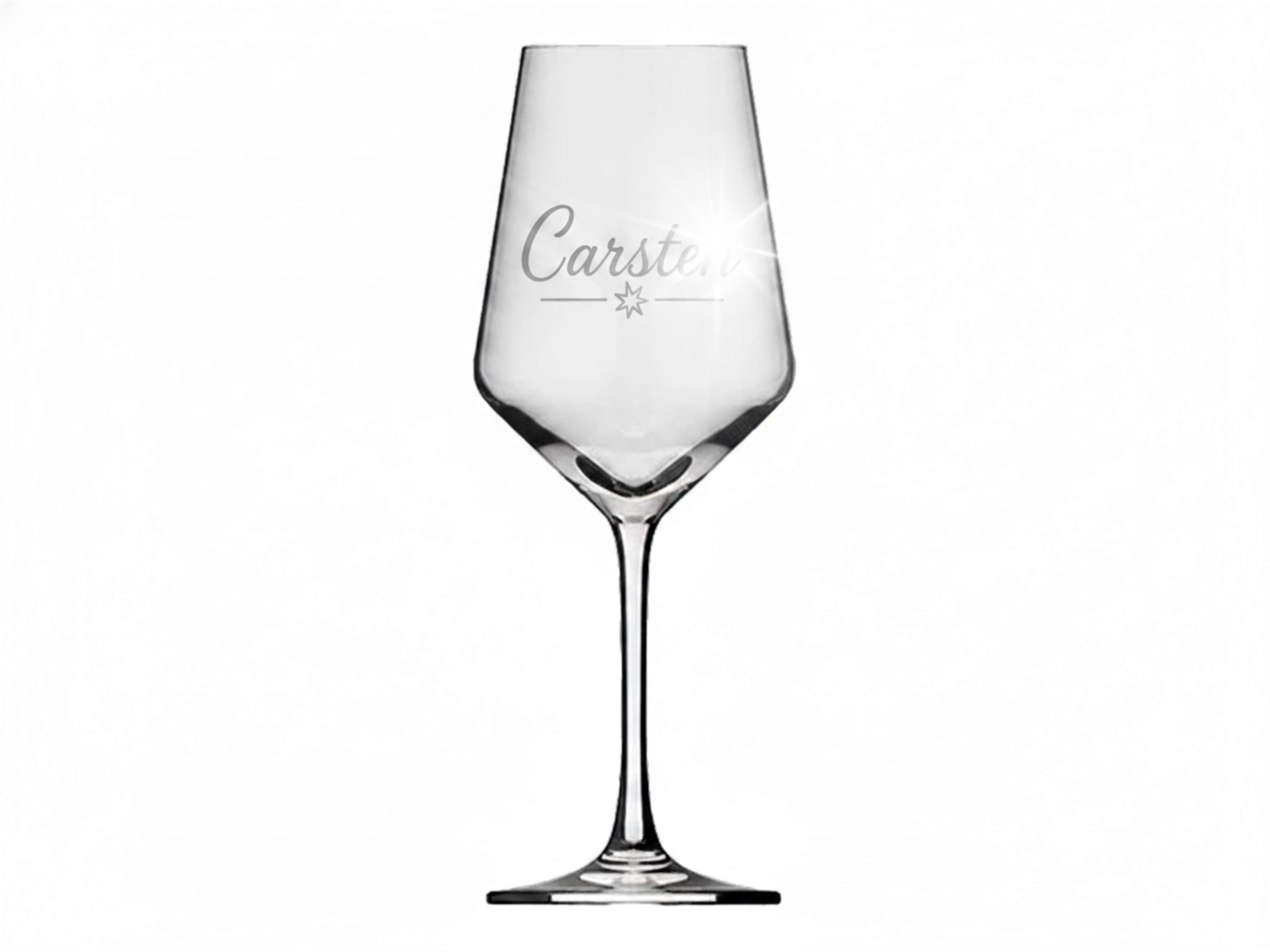 1x Weinglas Gravur Carsten Namensglas 350ml spülmaschinenfest und robust