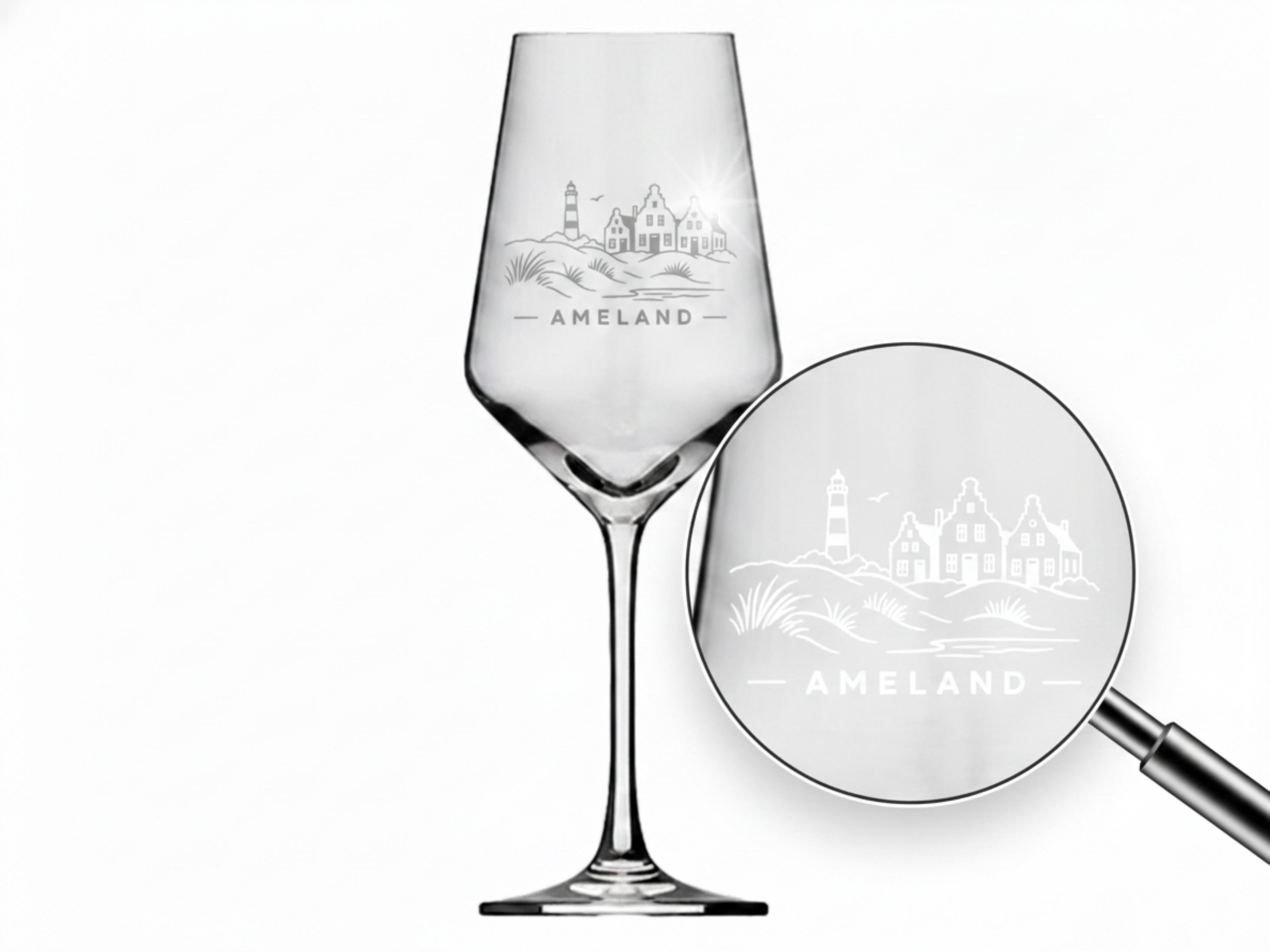 Weinglas Gravur Ameland 350ml spülmaschinenfest und robust für Weingenuss