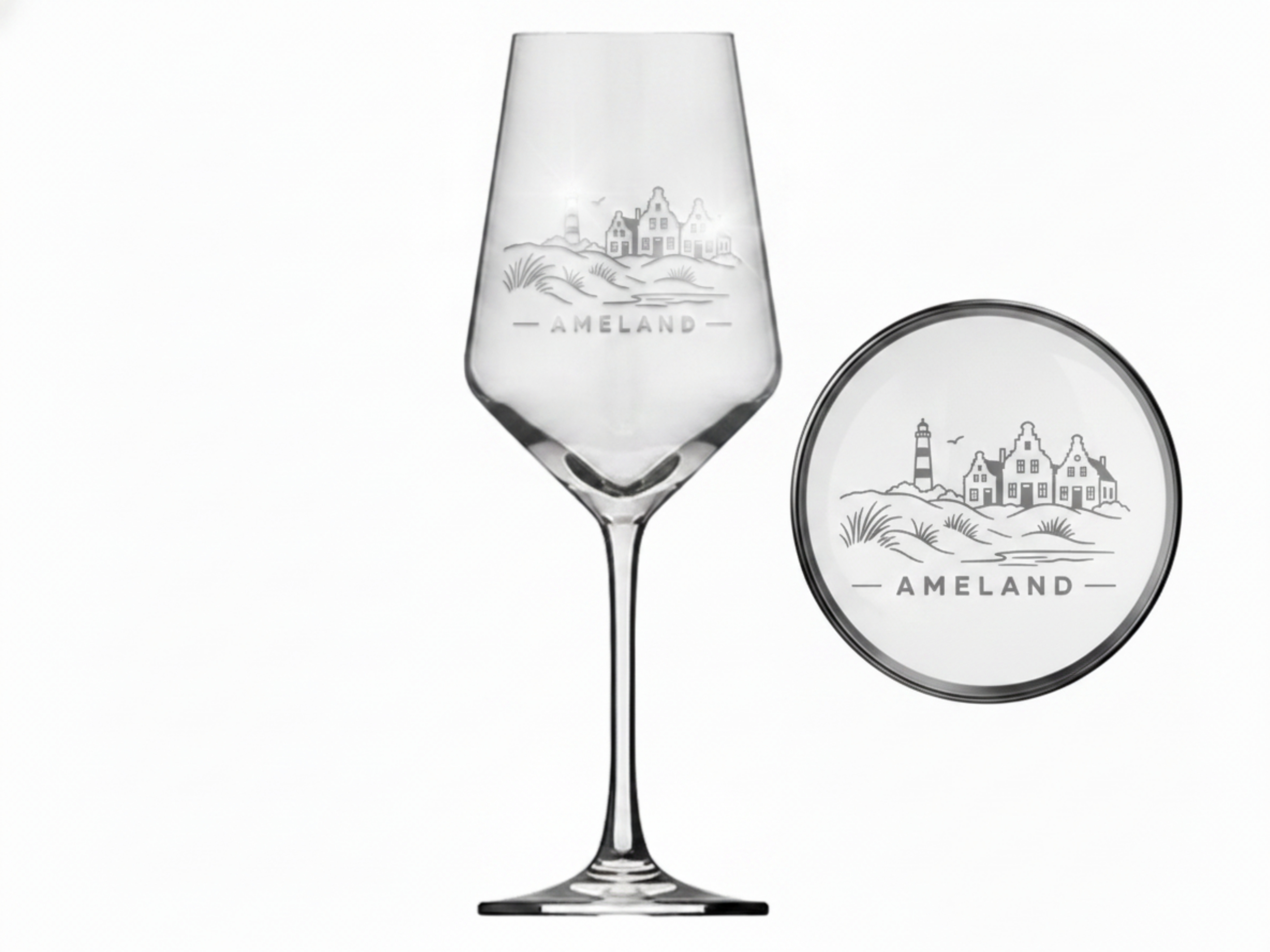 Weinglas Gravur Ameland 350ml spülmaschinenfest und robust für Weingenuss