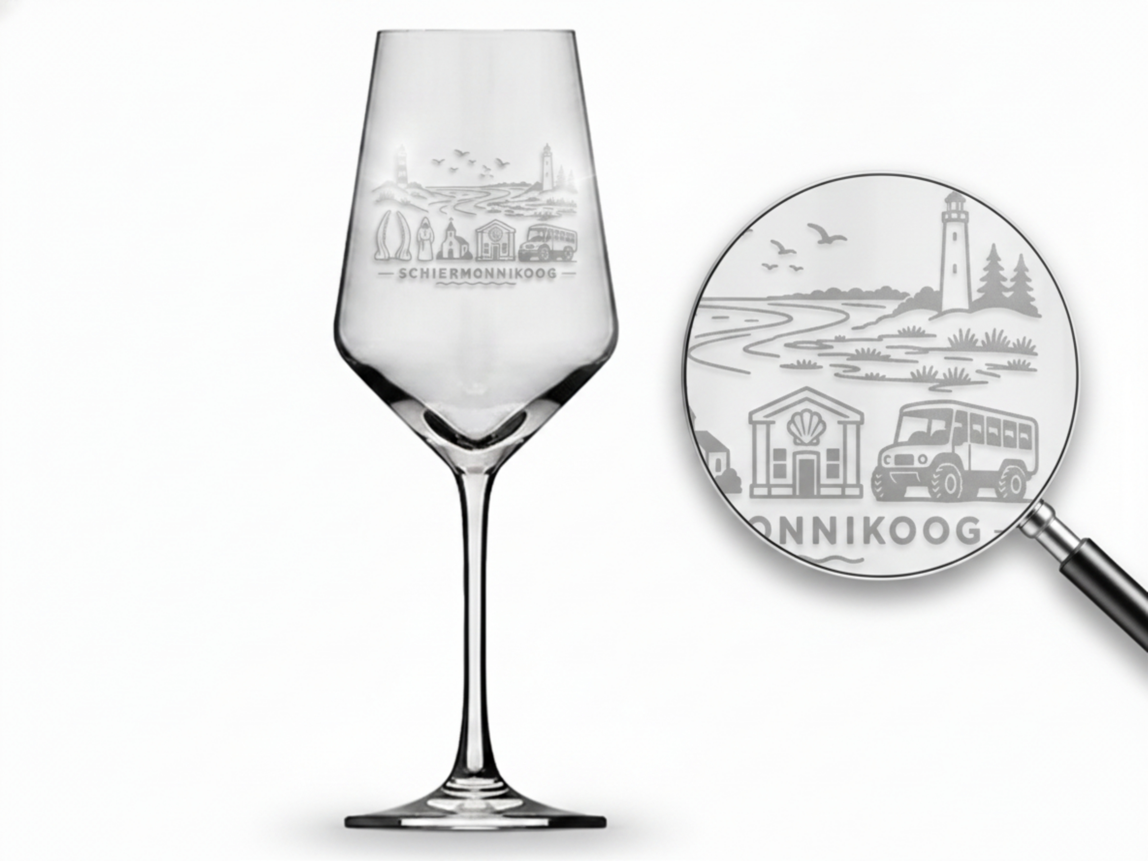 Weinglas Gravur Schiermonnikoog 350ml spülmaschinenfest und langlebig