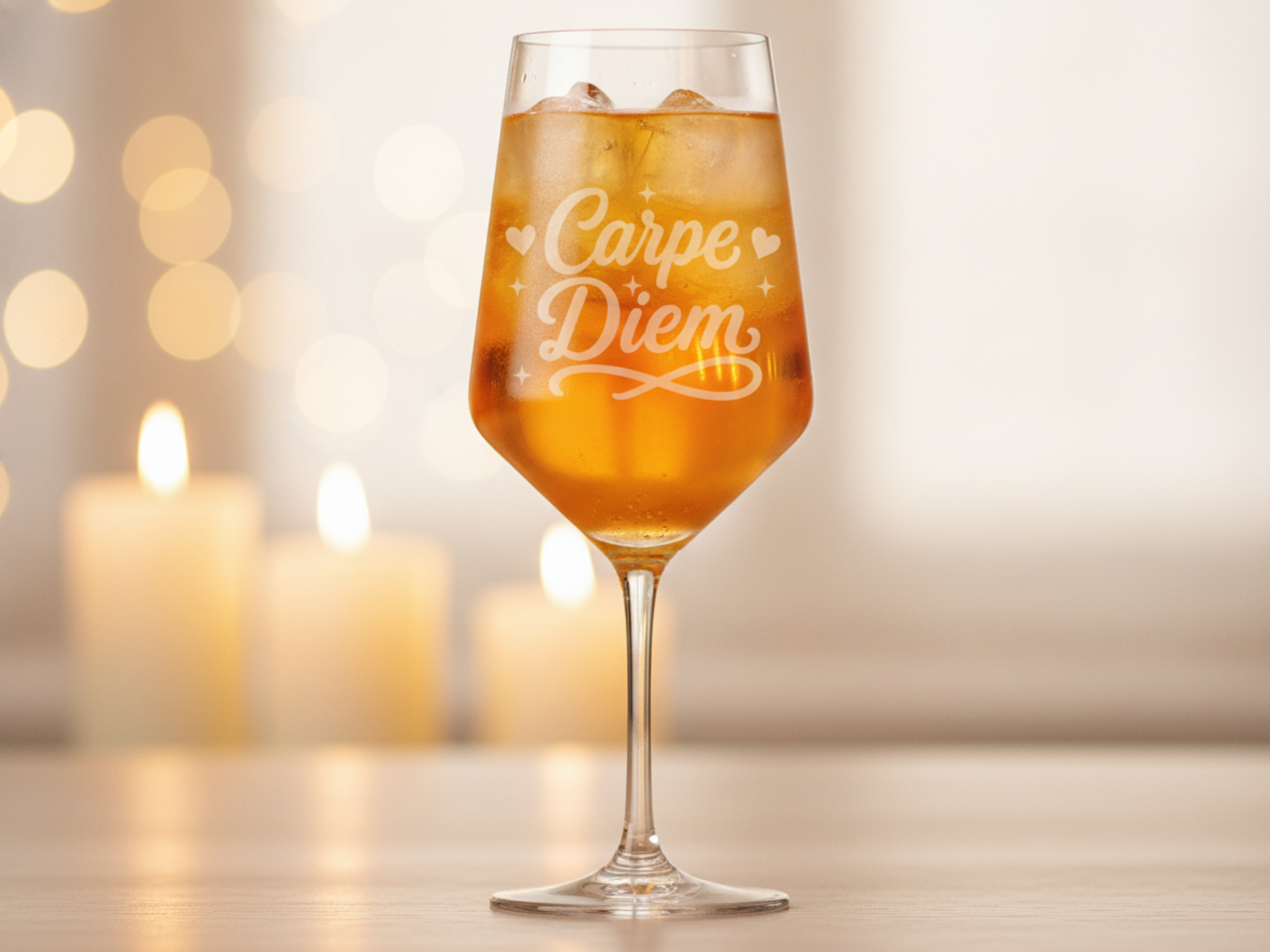 Weinglas mit Spruch-Gravur 'Carpe Diem' 350ml spülmaschinenfest und vielseitig einsetzbar - Vorschau 2