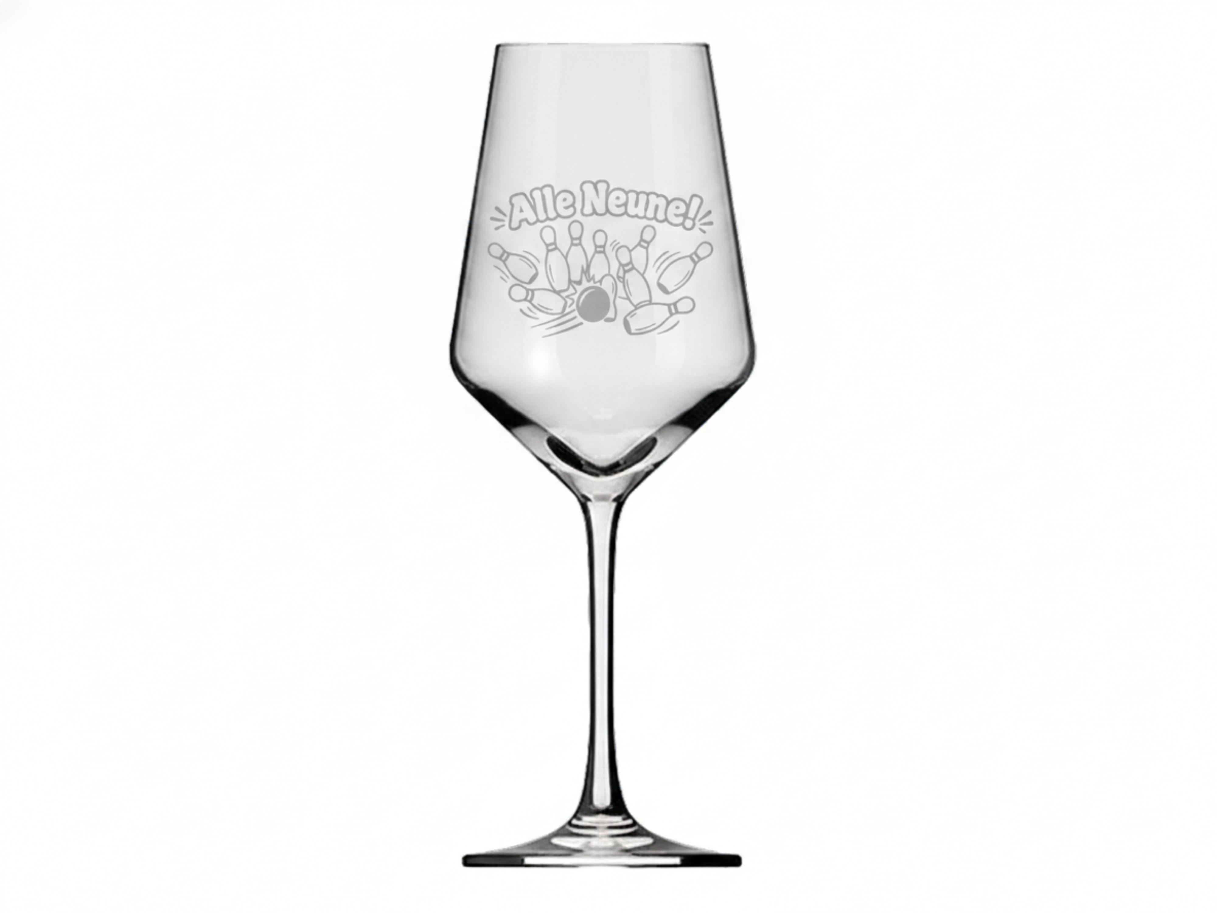 Weinglas Gravur Kegeln 350ml spülmaschinenfest robust und langlebig - Vorschau 5