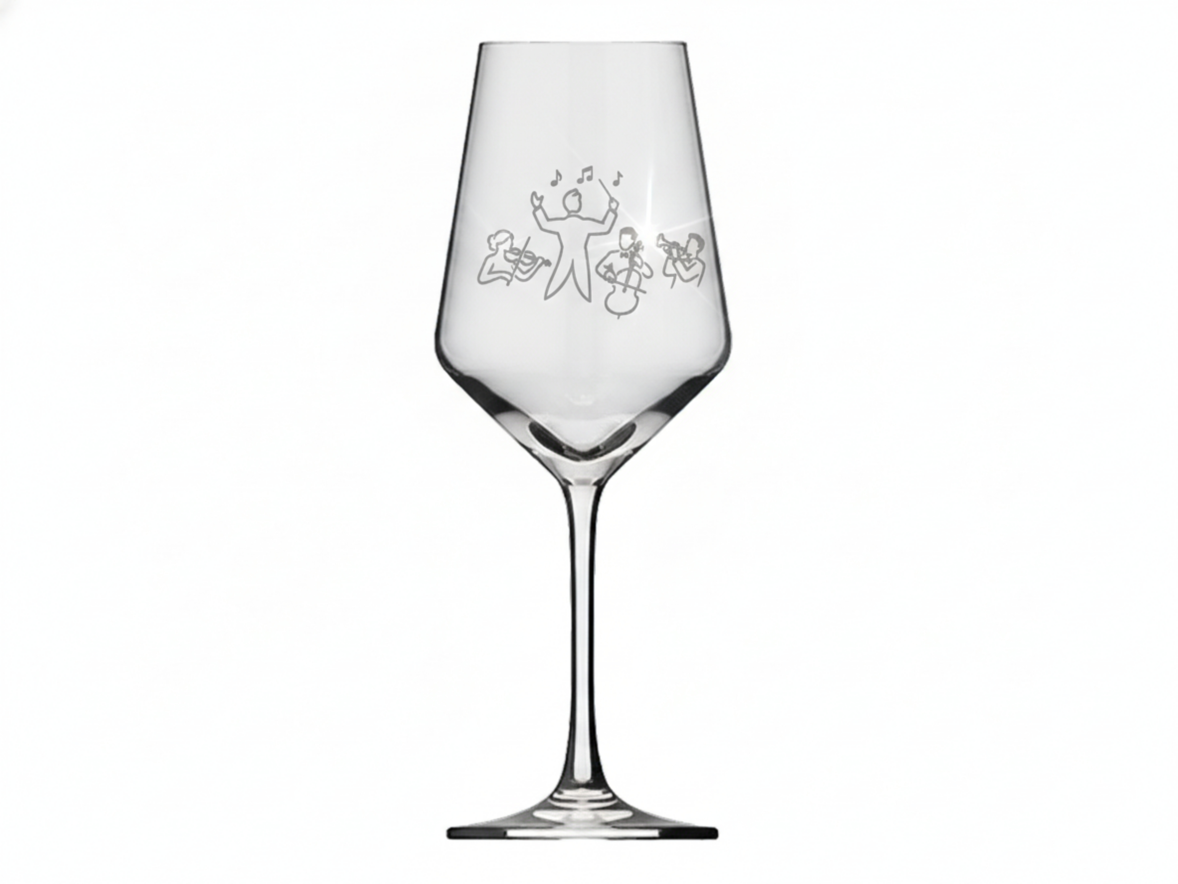 Weinglas Gravur Orchester Musiker 350ml spülmaschinenfest für Musikliebhaber - Vorschau 6