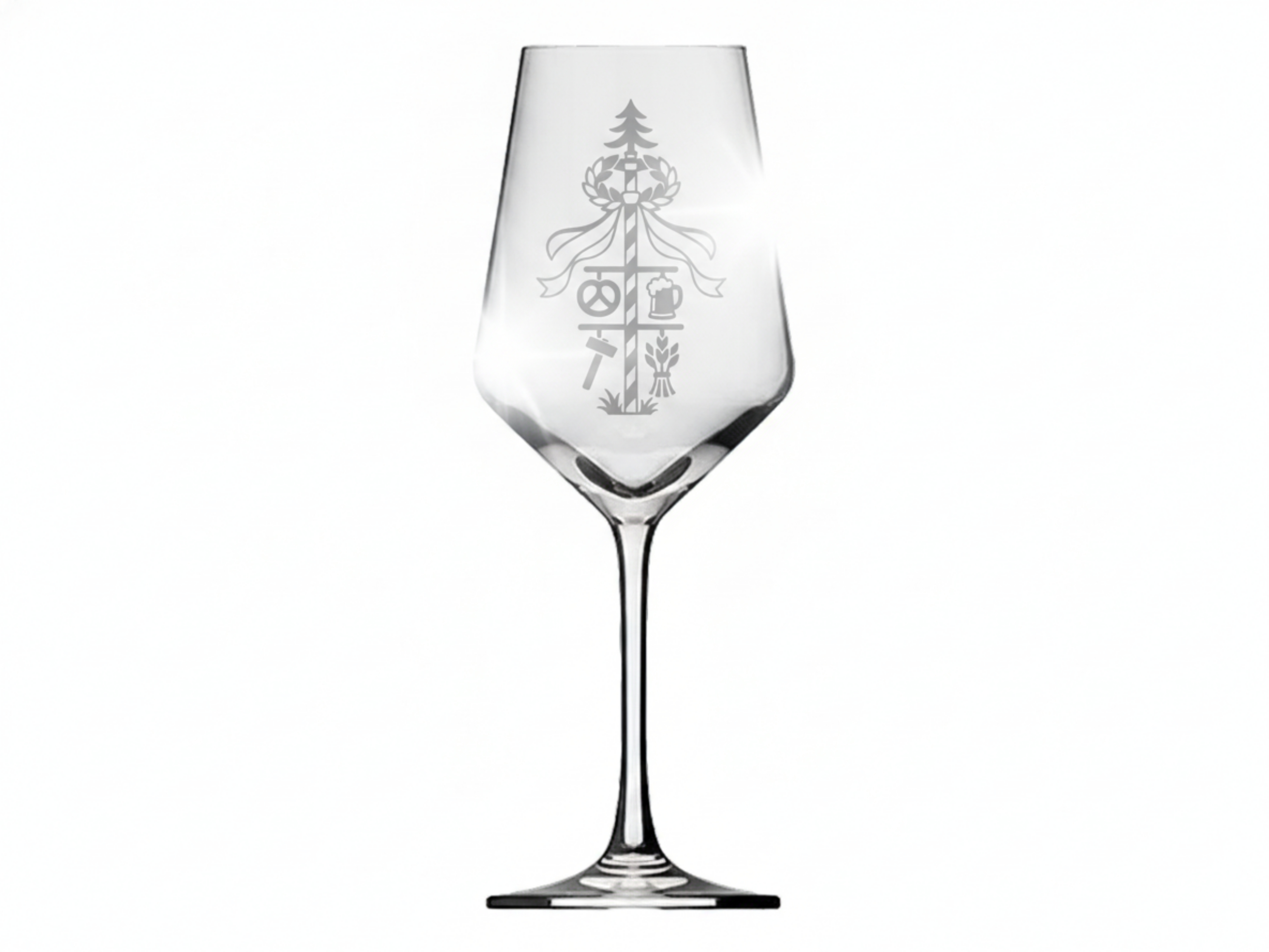 Weinglas Gravur Maibaum 350ml spülmaschinenfest und robust für jeden Anlass - Vorschau 6