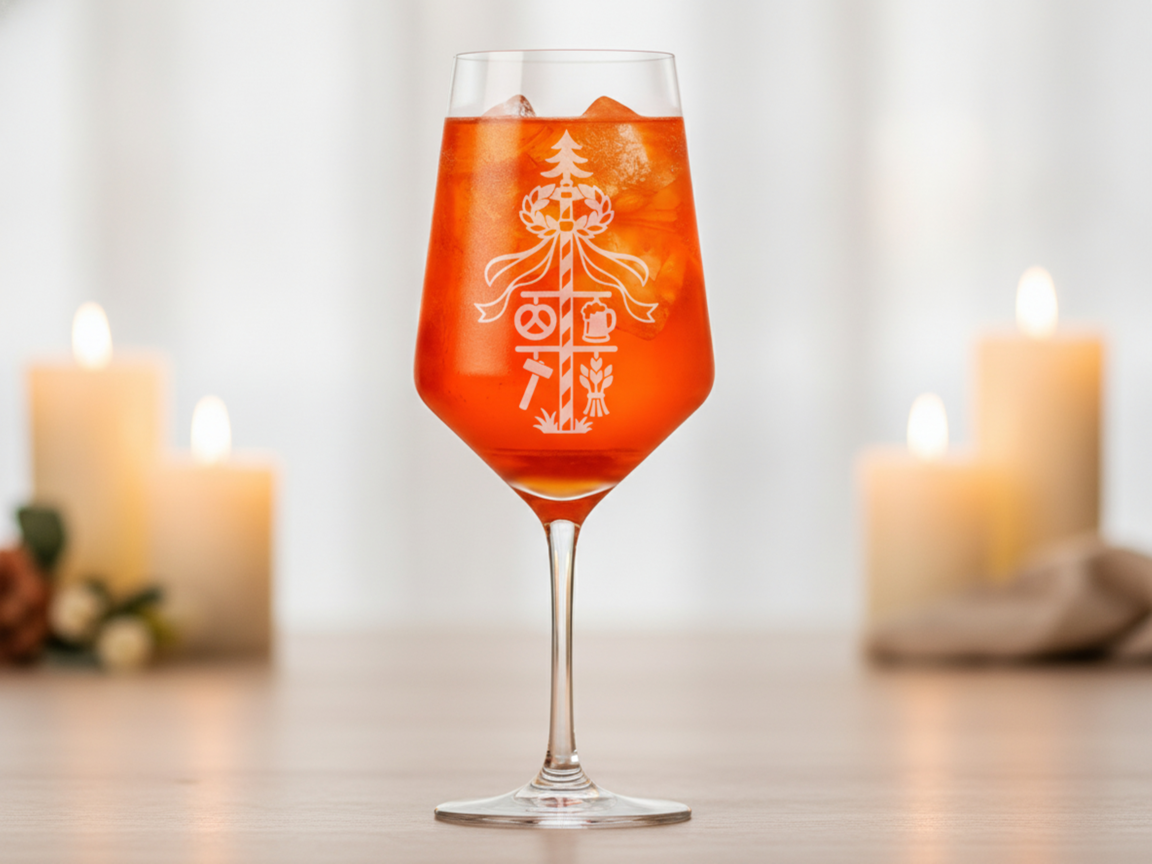 Weinglas Gravur Maibaum 350ml spülmaschinenfest und robust für jeden Anlass - Vorschau 2