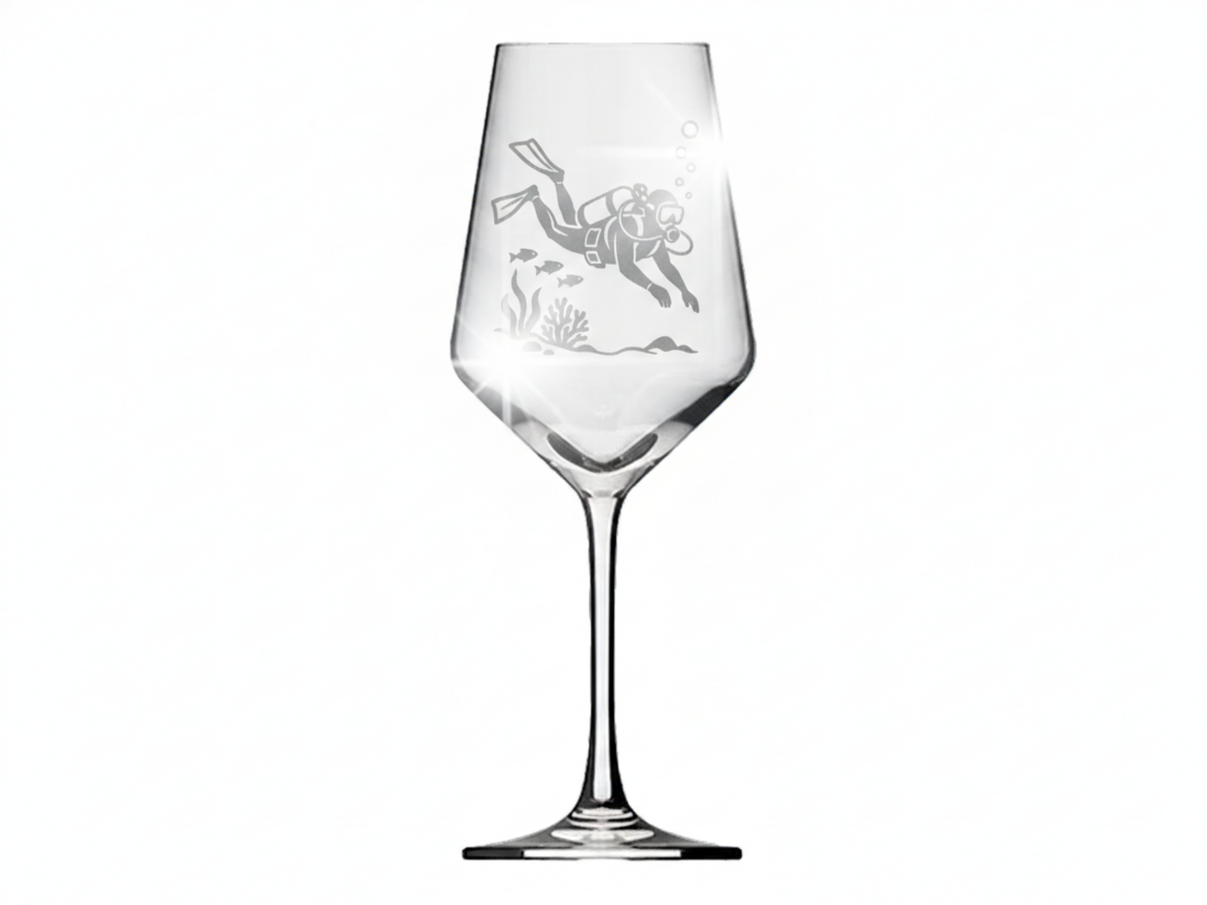 Weinglas Gravur Taucher 350ml spülmaschinenfest für Weine und Anlässe - Vorschau 6
