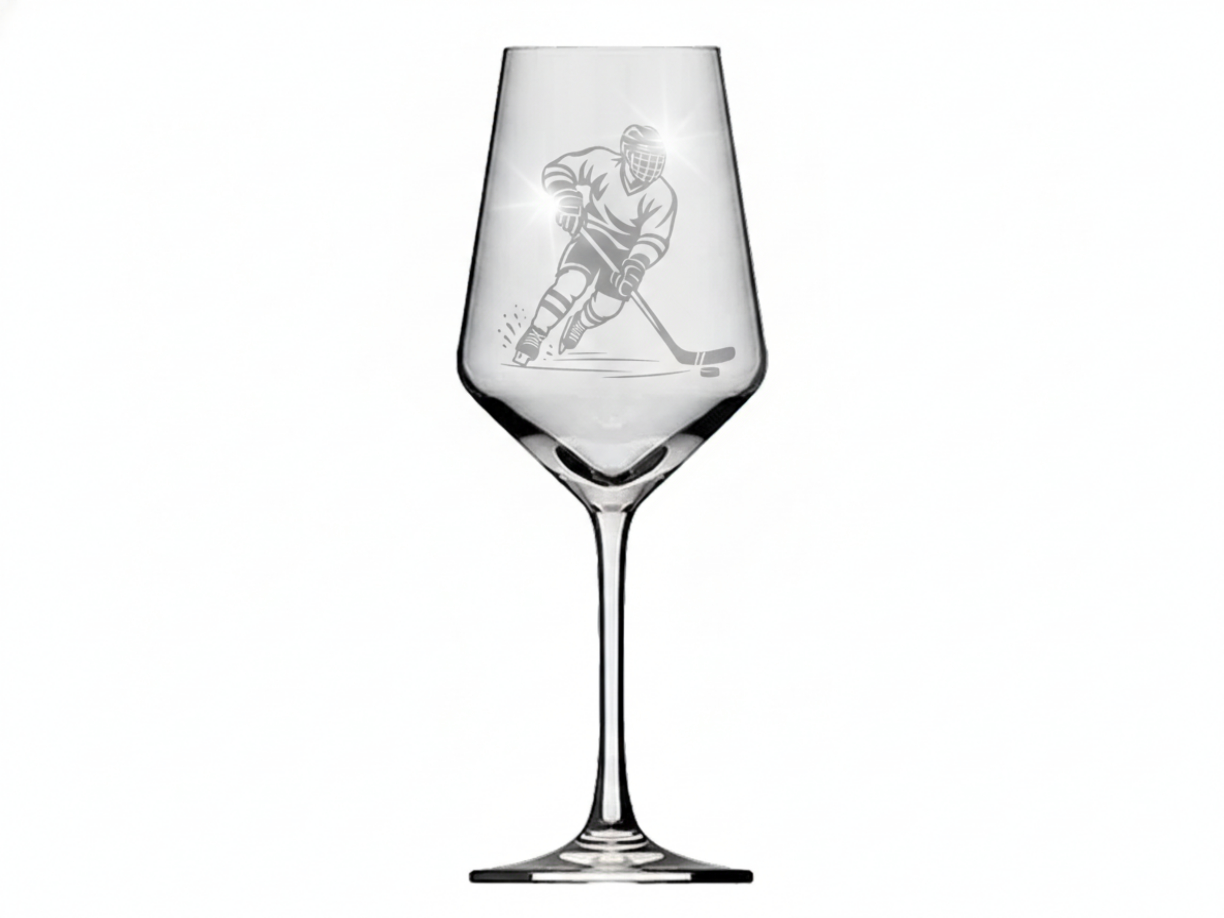 Weinglas Gravur Eishockey 350ml spülmaschinenfest für Rot- und Weißwein - Vorschau 6
