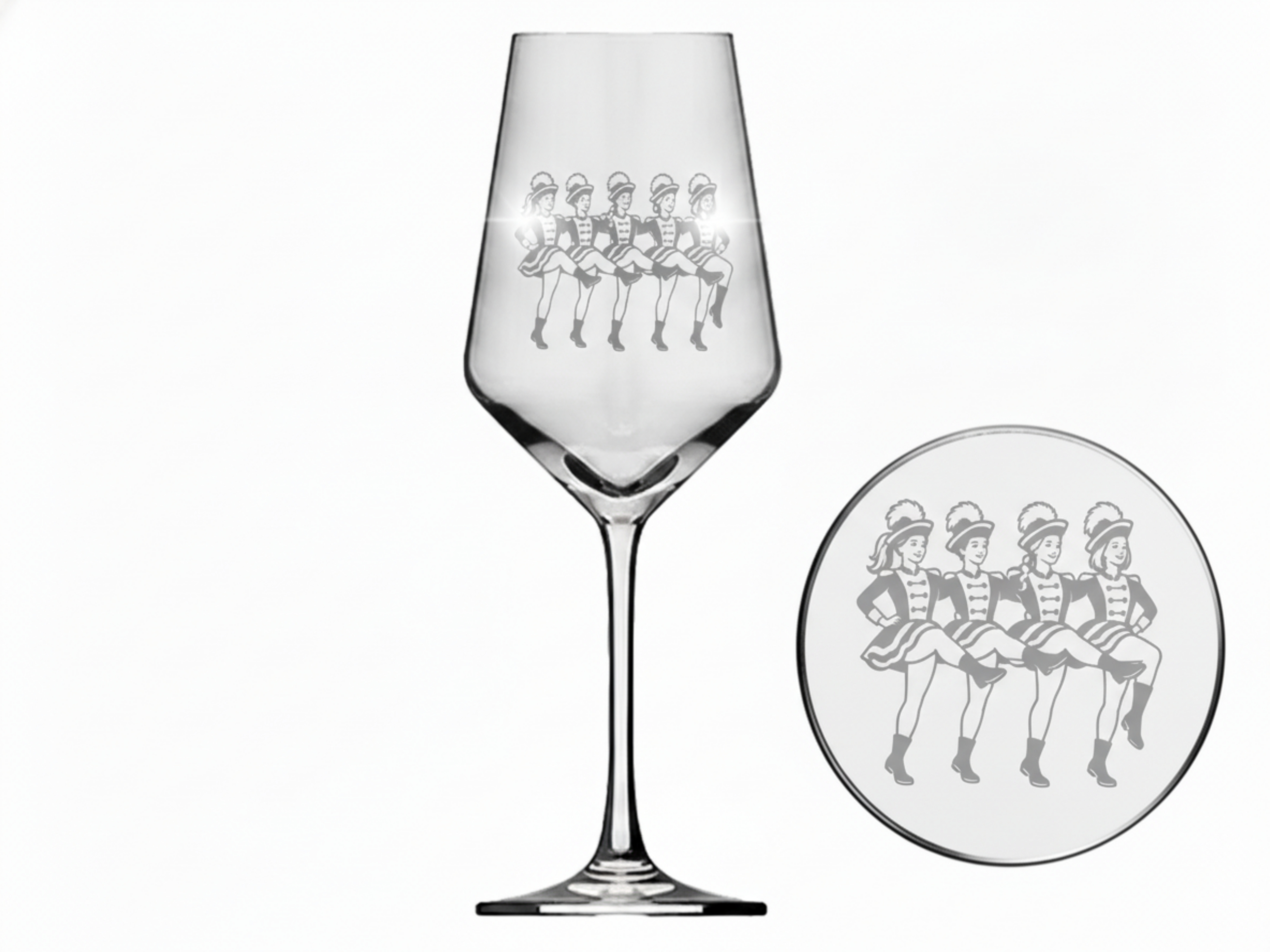 Weinglas Gravur Karneval Tanzgarde Funkemariechen 350ml spülmaschinenfest