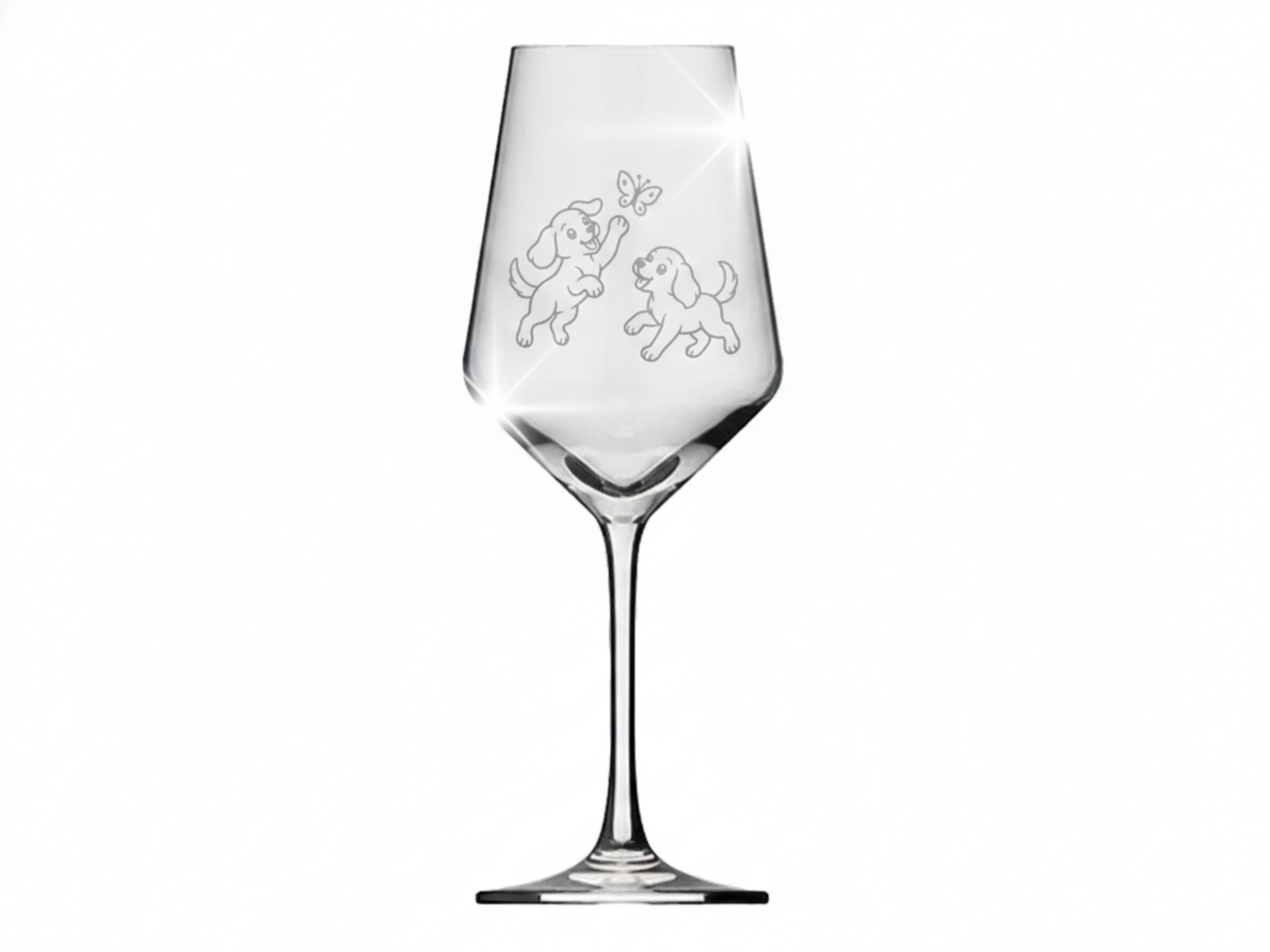 Weinglas Gravur Spielende Welpen 350ml spülmaschinenfest Valhalla Glas - Vorschau 6