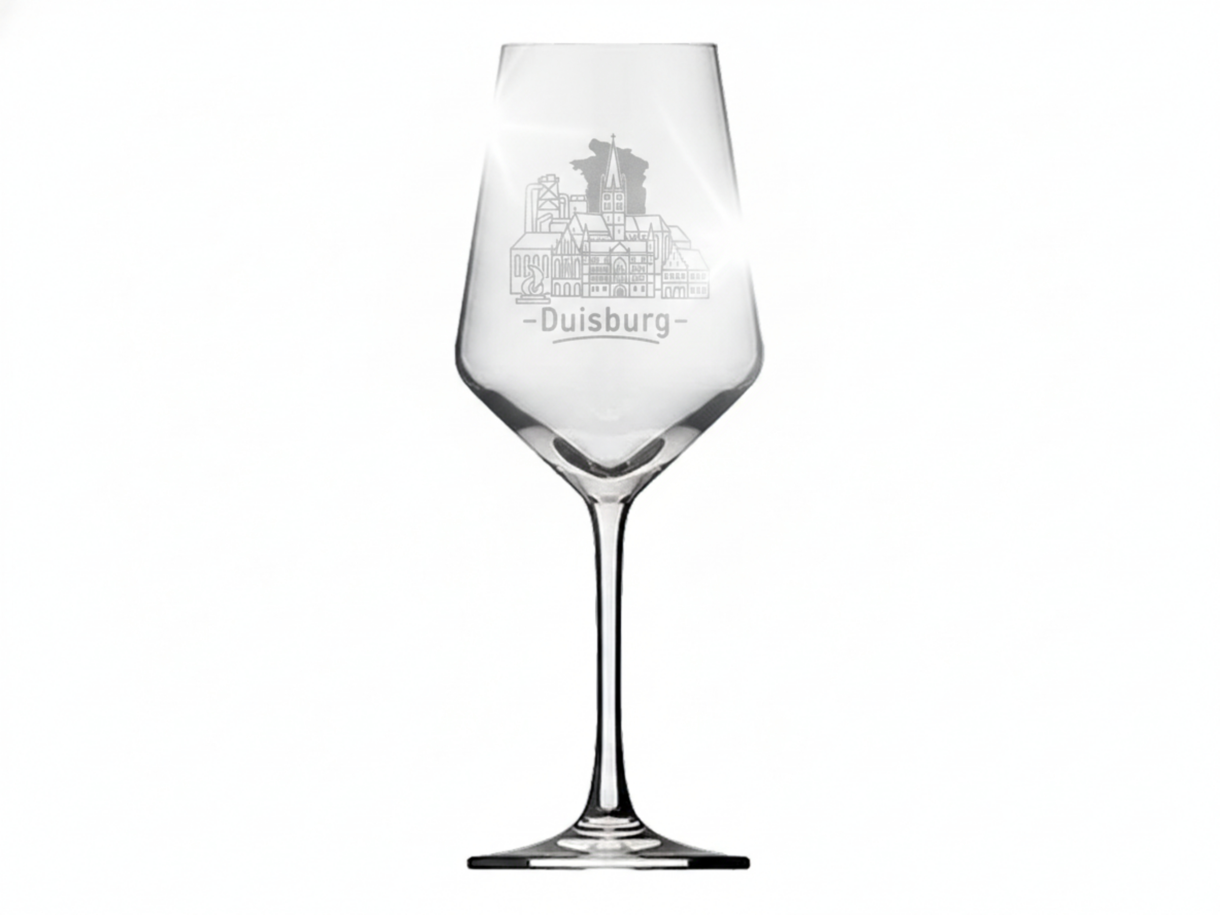 Weinglas Gravur Duisburg 350ml spülmaschinenfest Valhalla Glas Wein - Vorschau 6