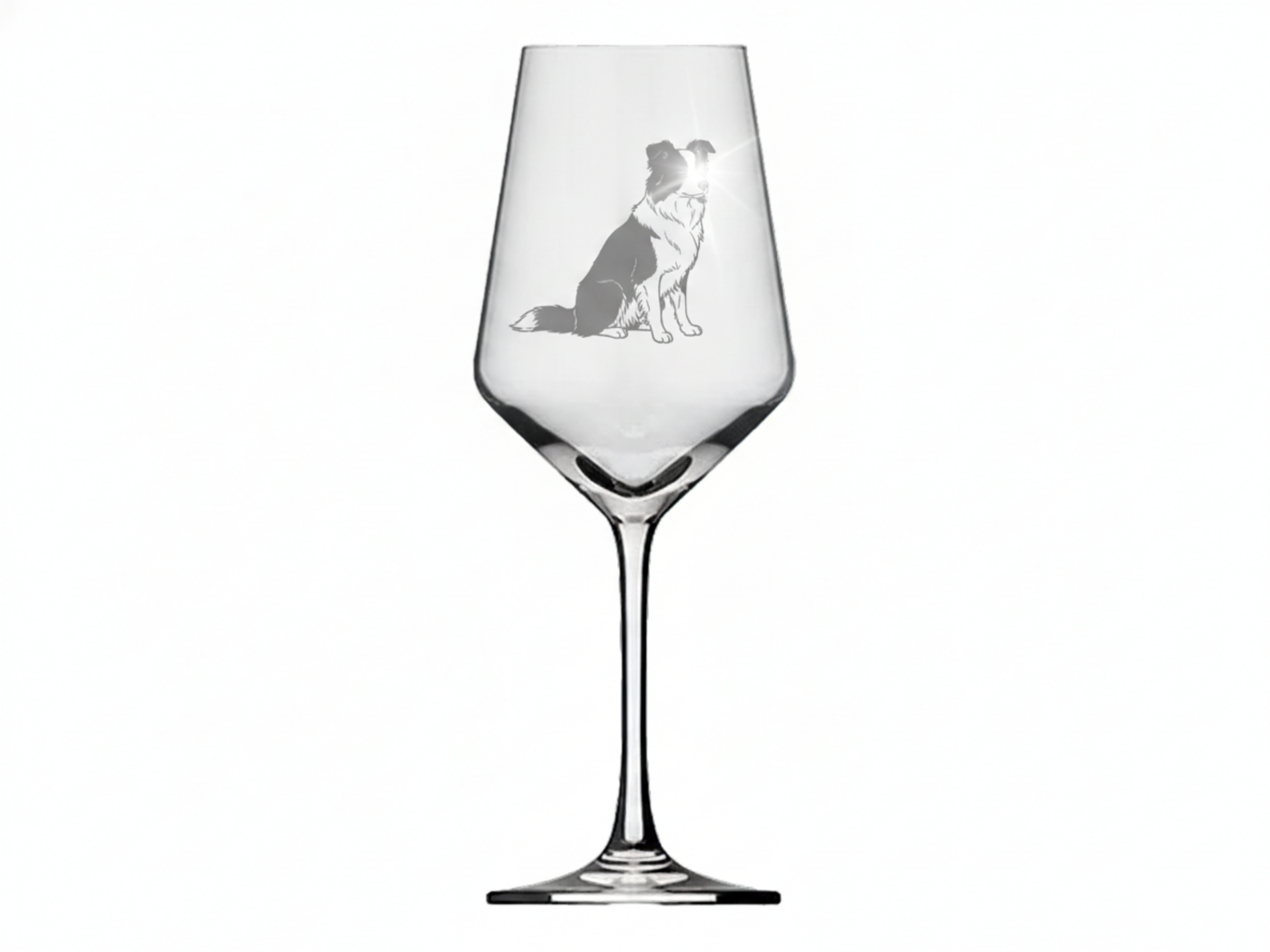 Weinglas Gravur Border Collie 350ml spülmaschinenfest - Vorschau 6