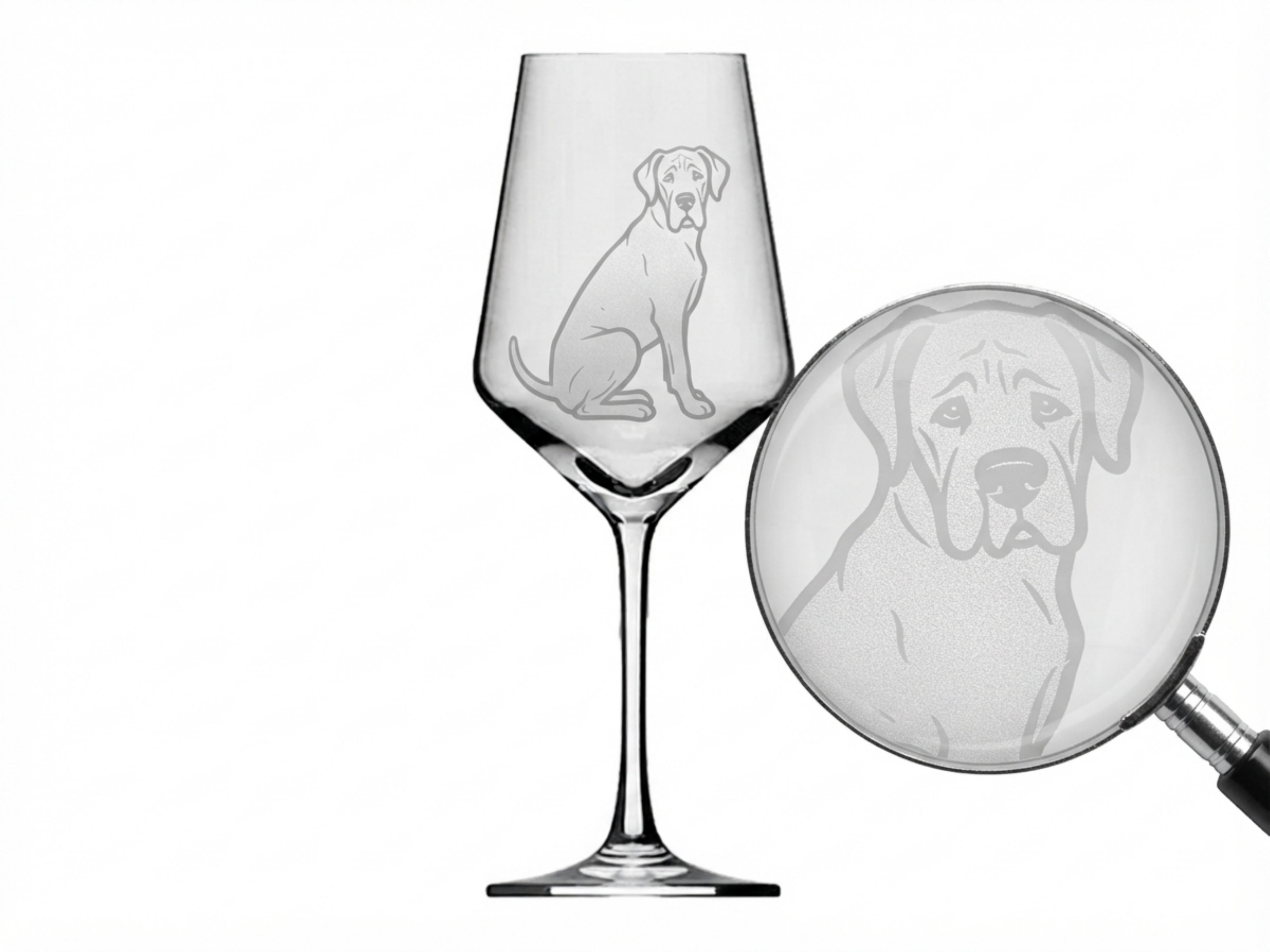 Weinglas Gravur Deutsche Dogge 350ml spülmaschinenfest Valhalla Trinkglas