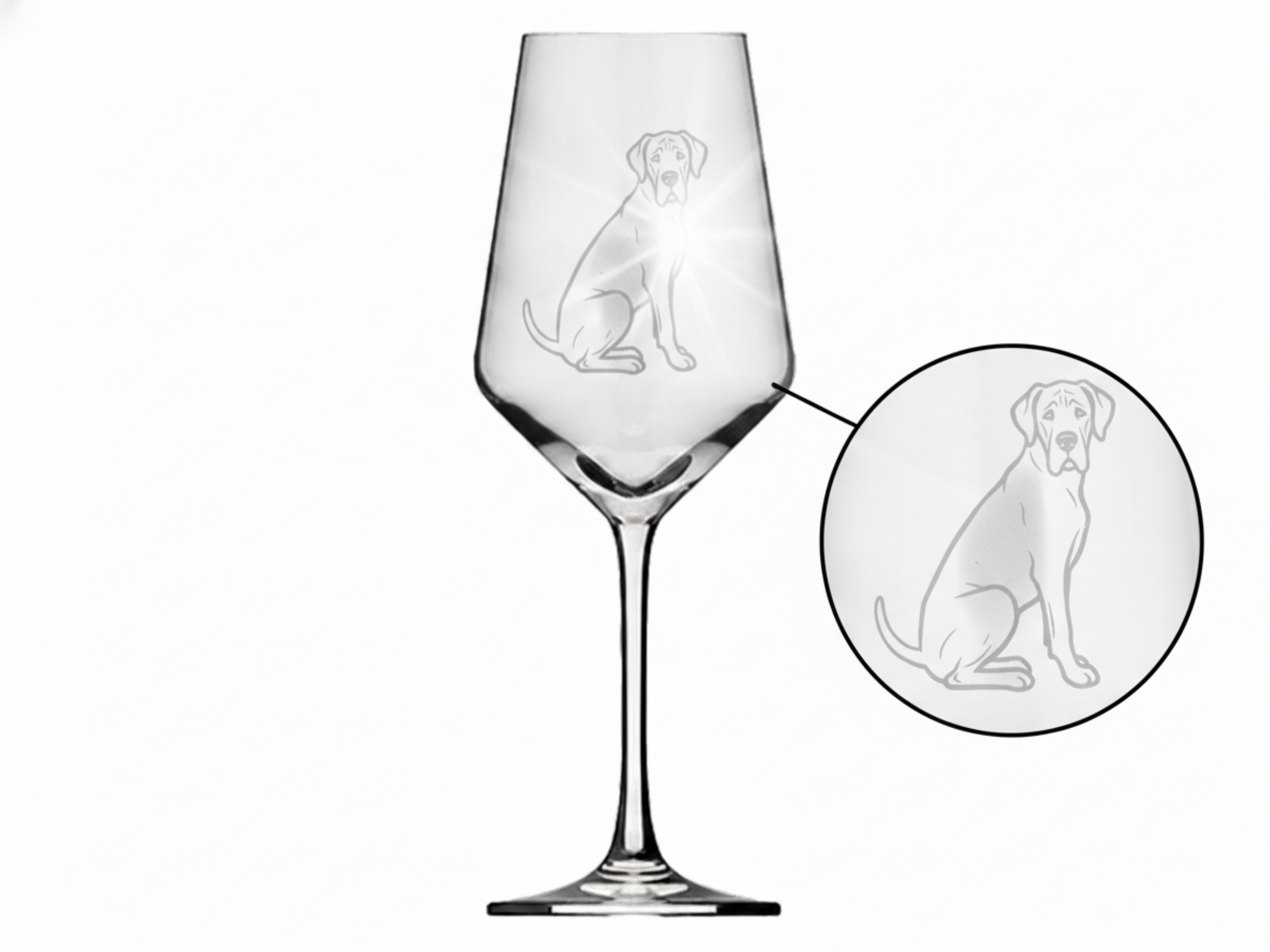 Weinglas Gravur Deutsche Dogge 350ml spülmaschinenfest Valhalla Trinkglas