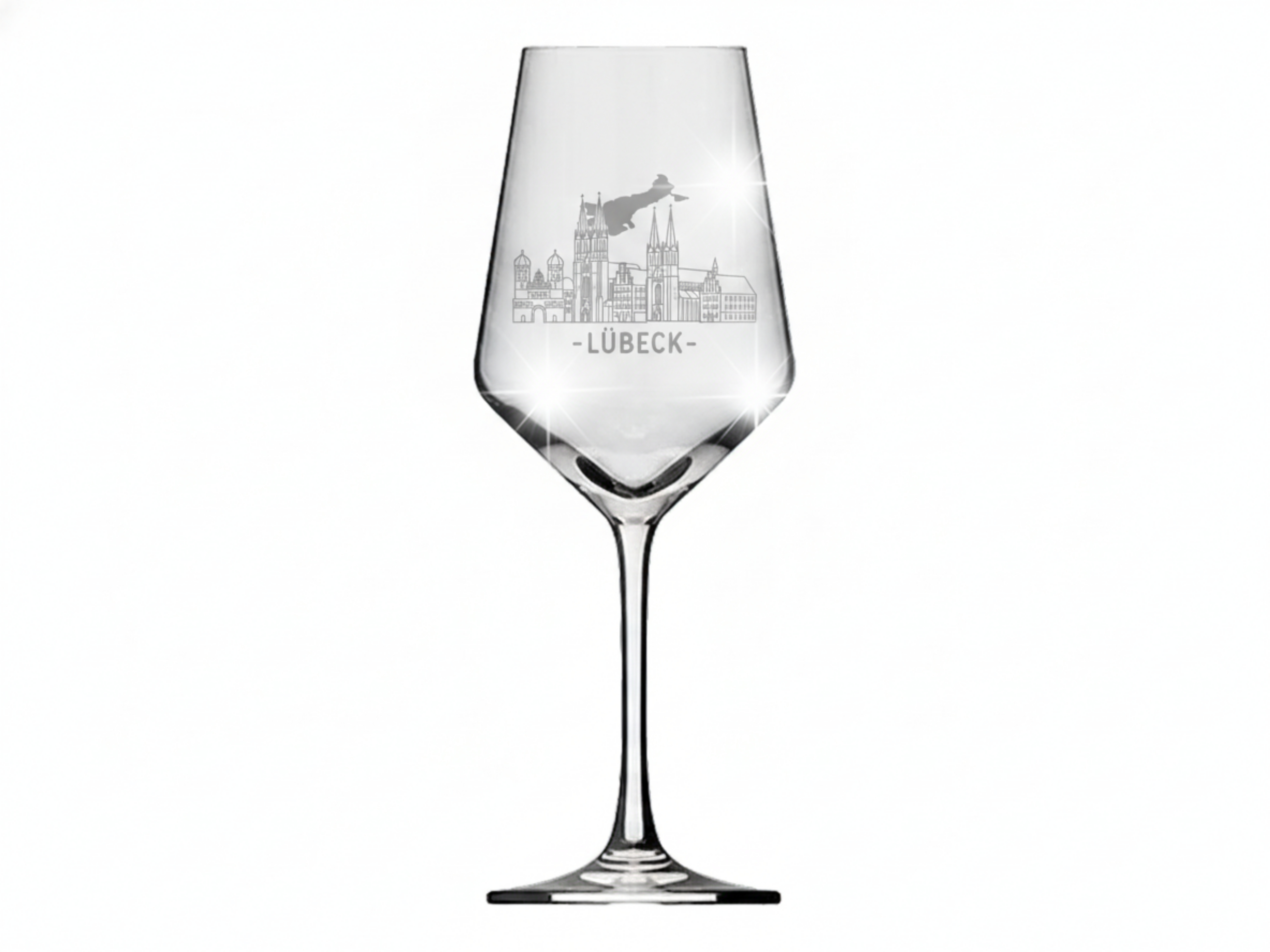 Weinglas Gravur Lübeck 350ml spülmaschinenfest-dauerhaft-abriebfest - Vorschau 7