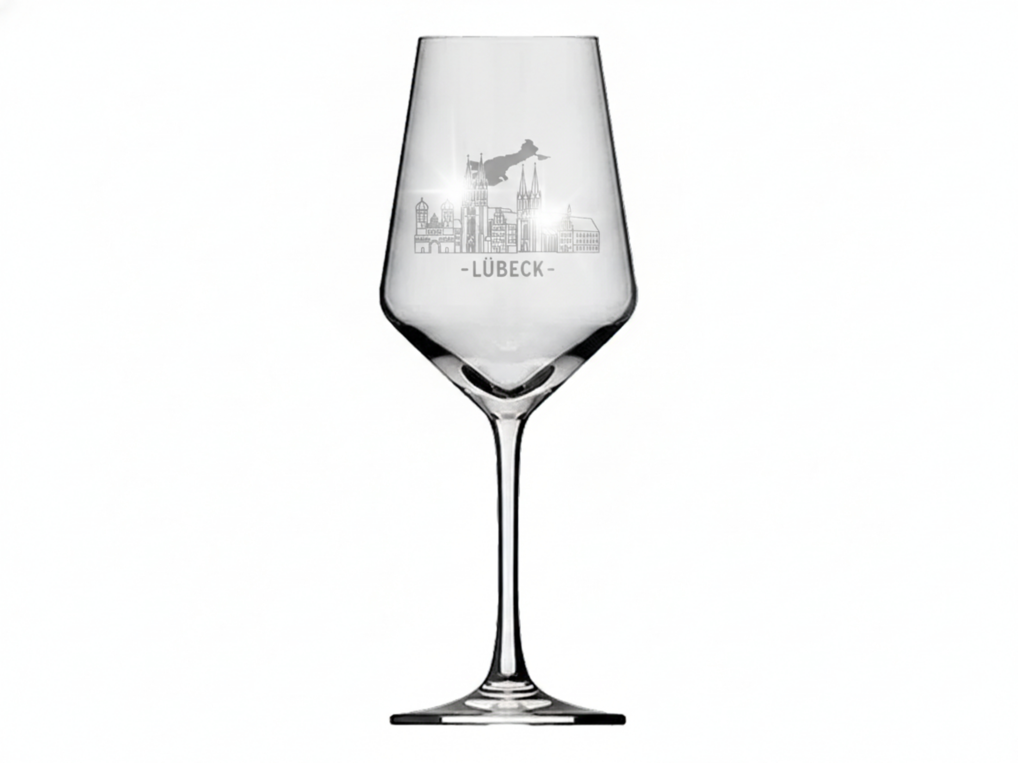 Weinglas Gravur Lübeck 350ml spülmaschinenfest-dauerhaft-abriebfest - Vorschau 6