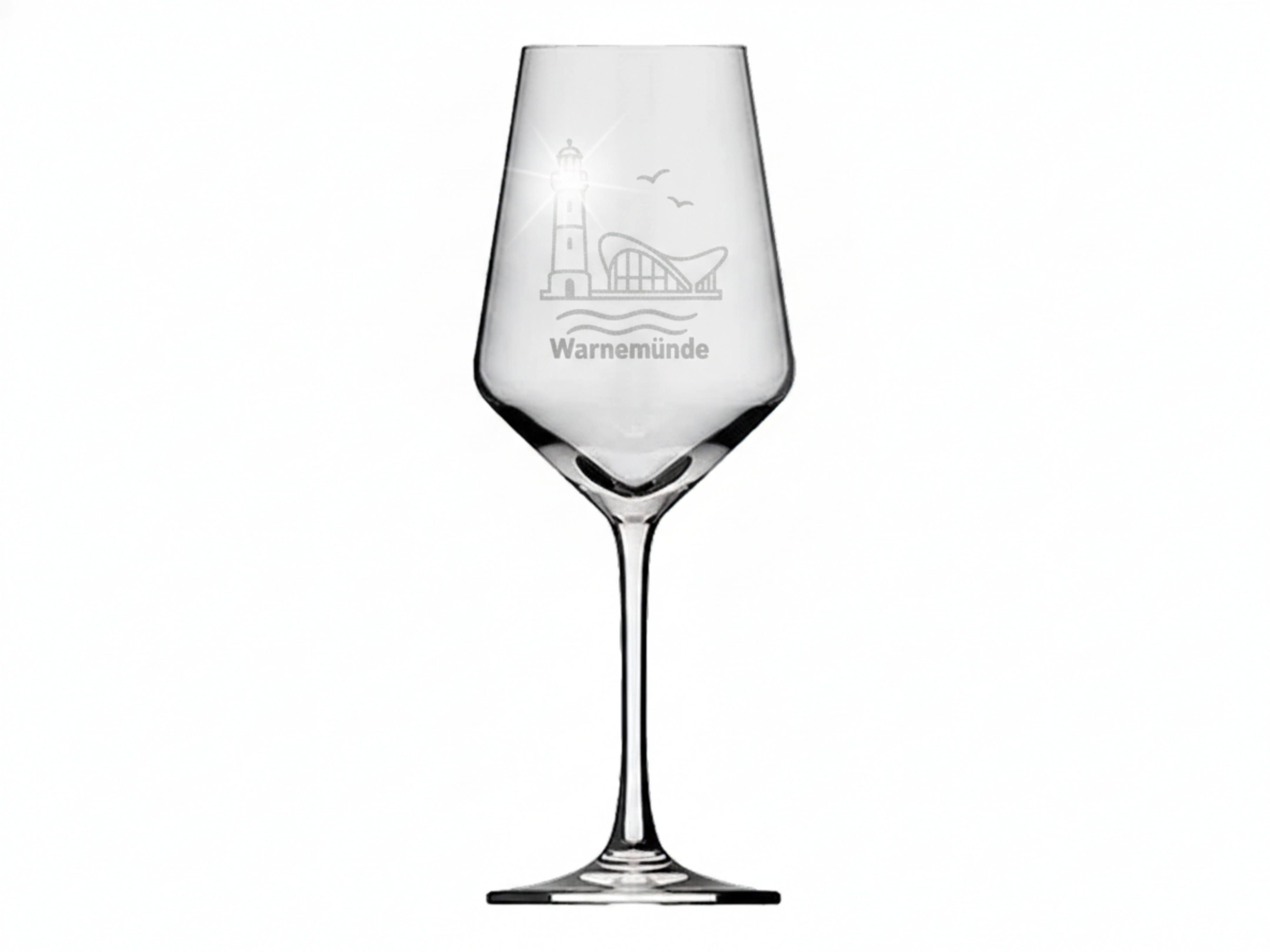 Weinglas Gravur Warnemünde 350ml spülmaschinenfest-dauerhaft-Haushalt-Gastronomie - Vorschau 6