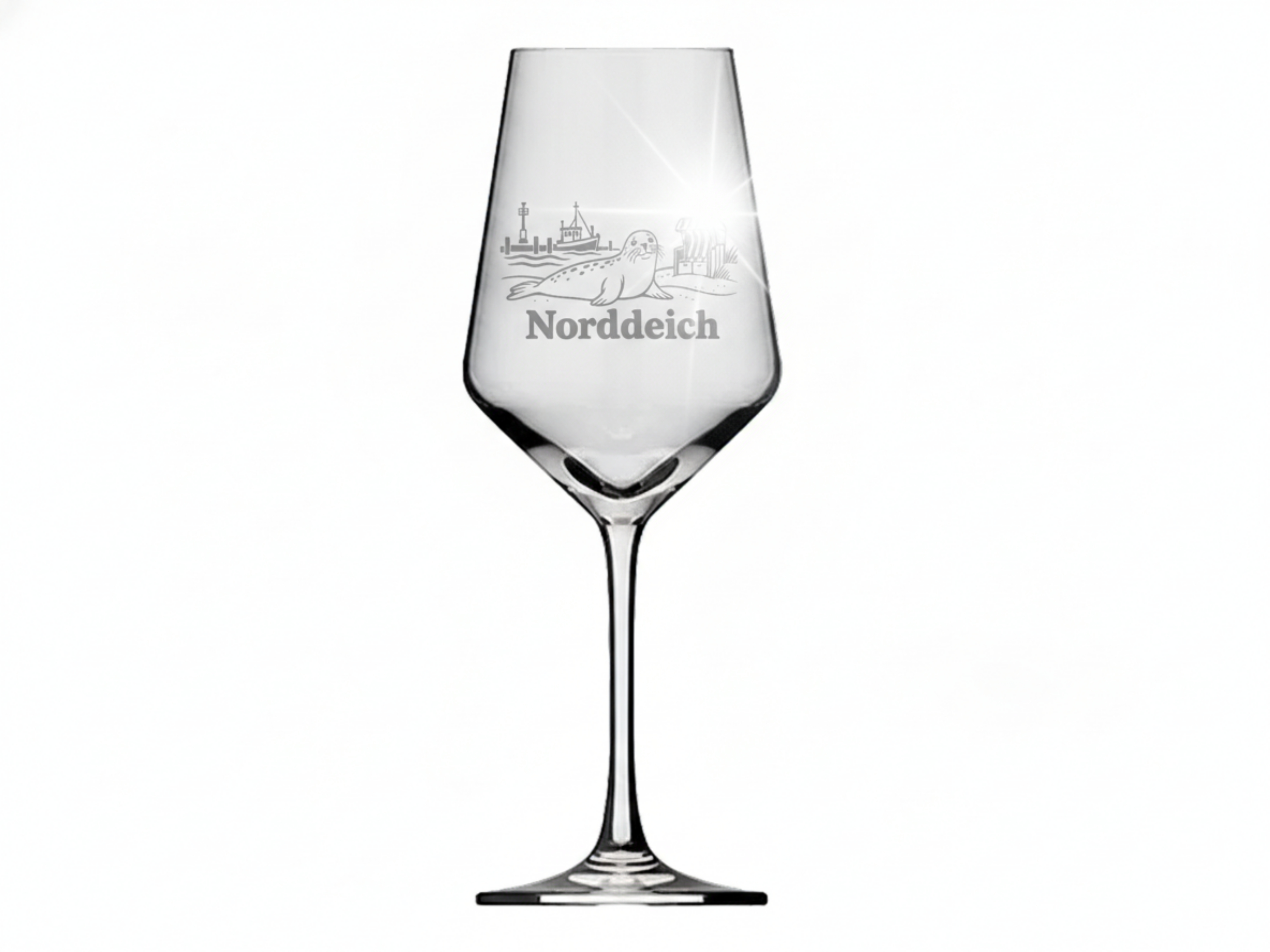 Weinglas Gravur Norddeich 350ml spülmaschinenfest-Valhalla Trinkgefäß - Vorschau 6