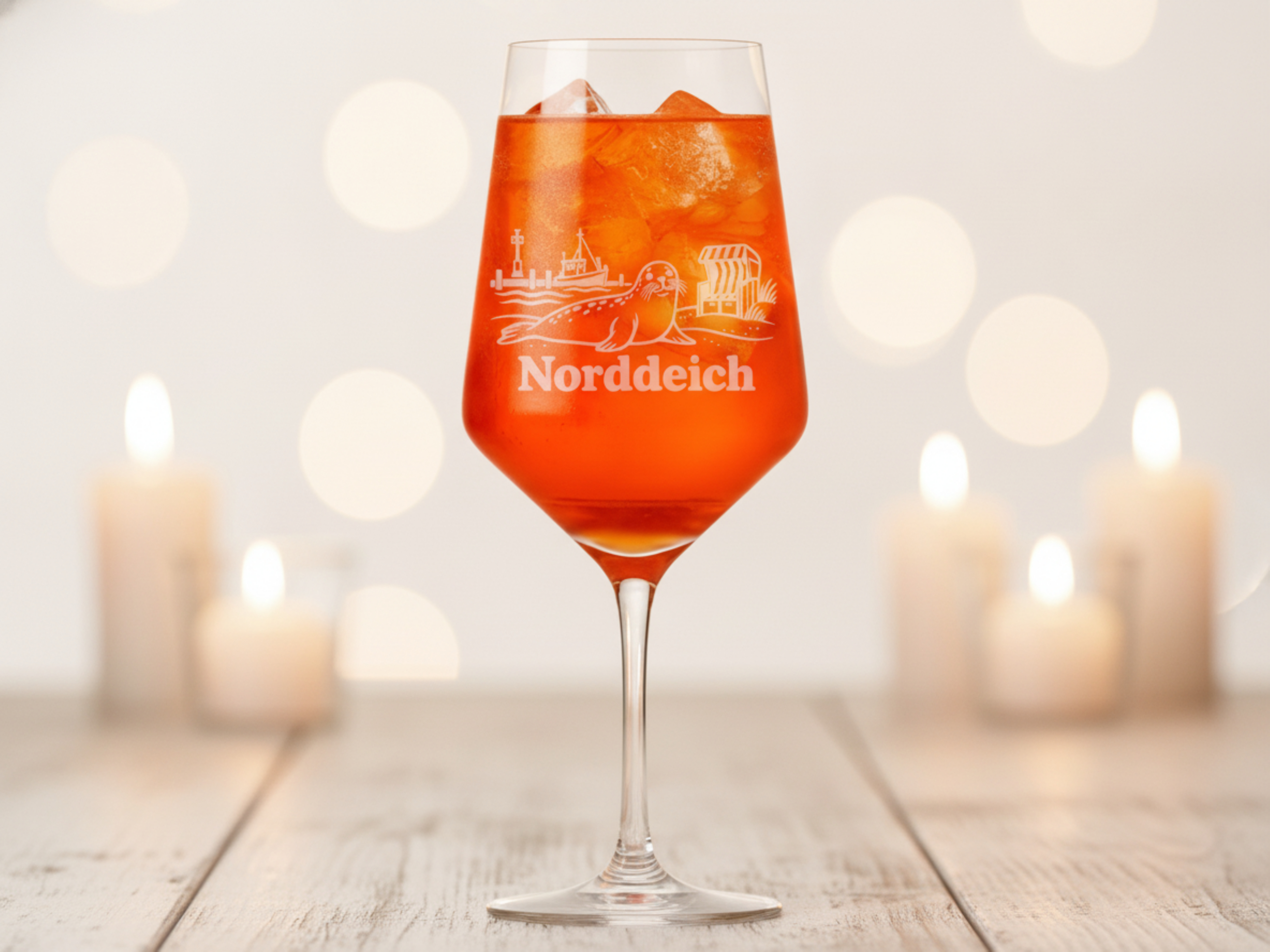 Weinglas Gravur Norddeich 350ml spülmaschinenfest-Valhalla Trinkgefäß - Vorschau 2