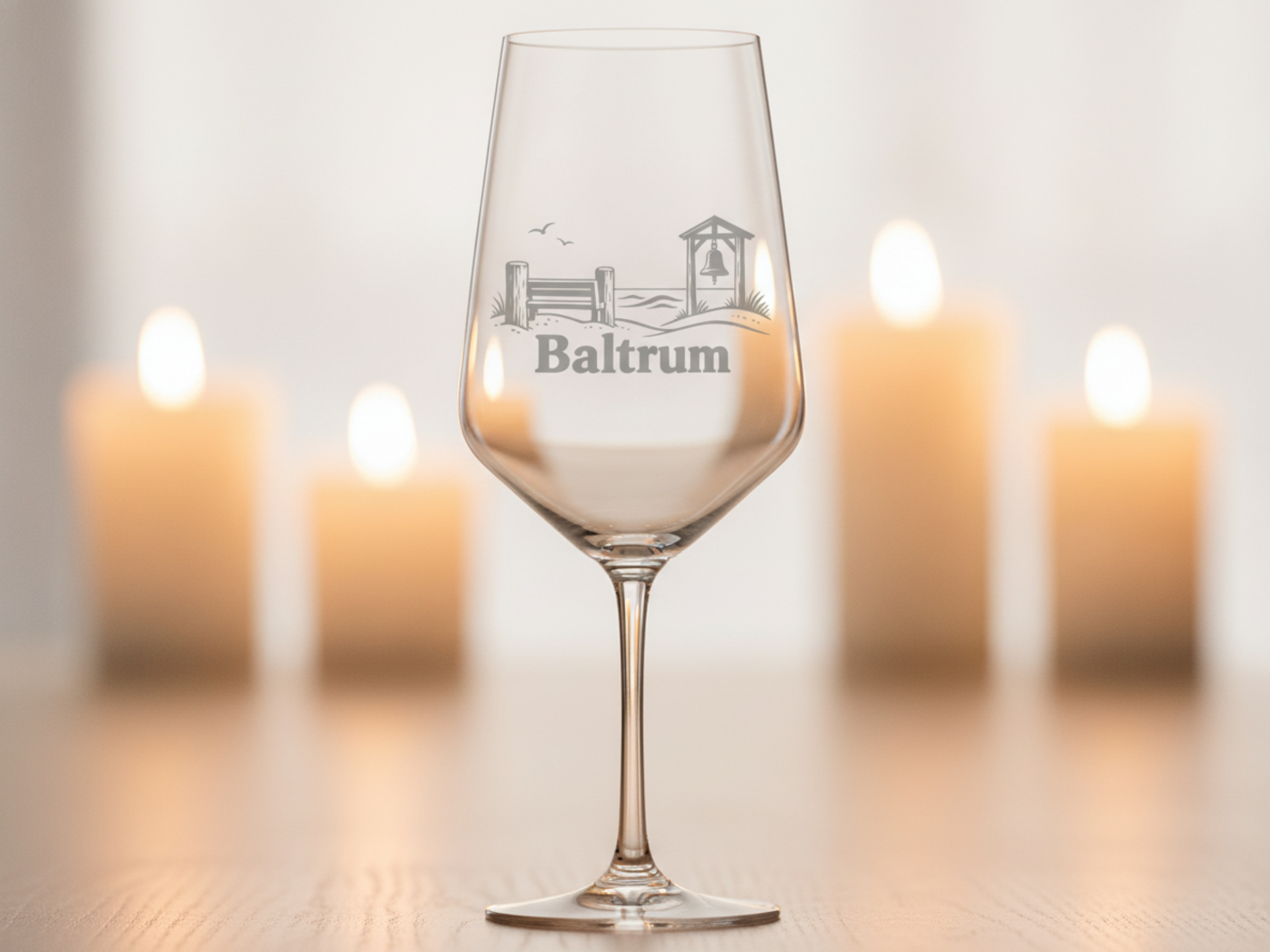 Weinglas Gravur Baltrum 350ml spülmaschinenfest Valhalla Glas transparent - Vorschau 2