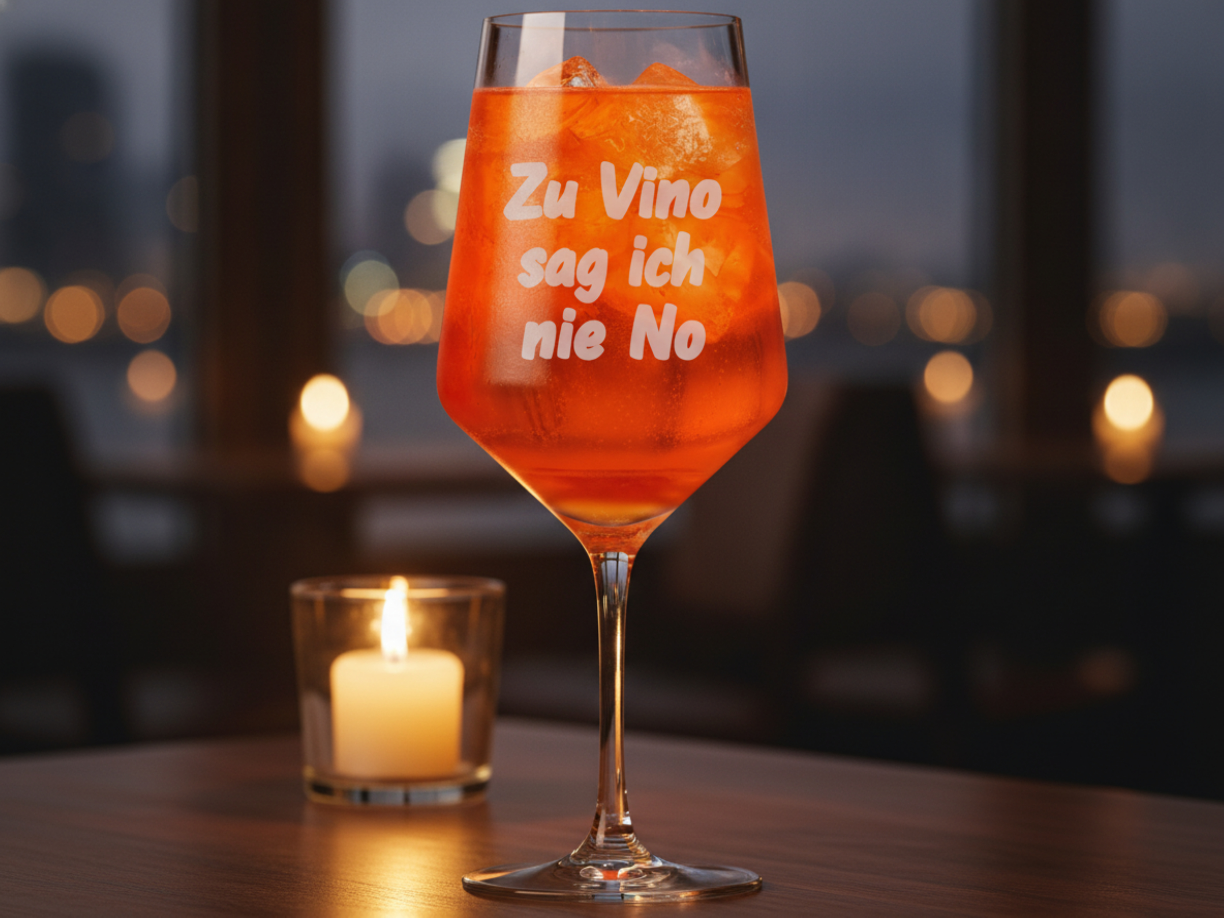 Weinglas mit Spruch-Gravur 'Zu Vino sag ich nie No' 350ml spülmaschinenfest Valhalla Design - Vorschau 5