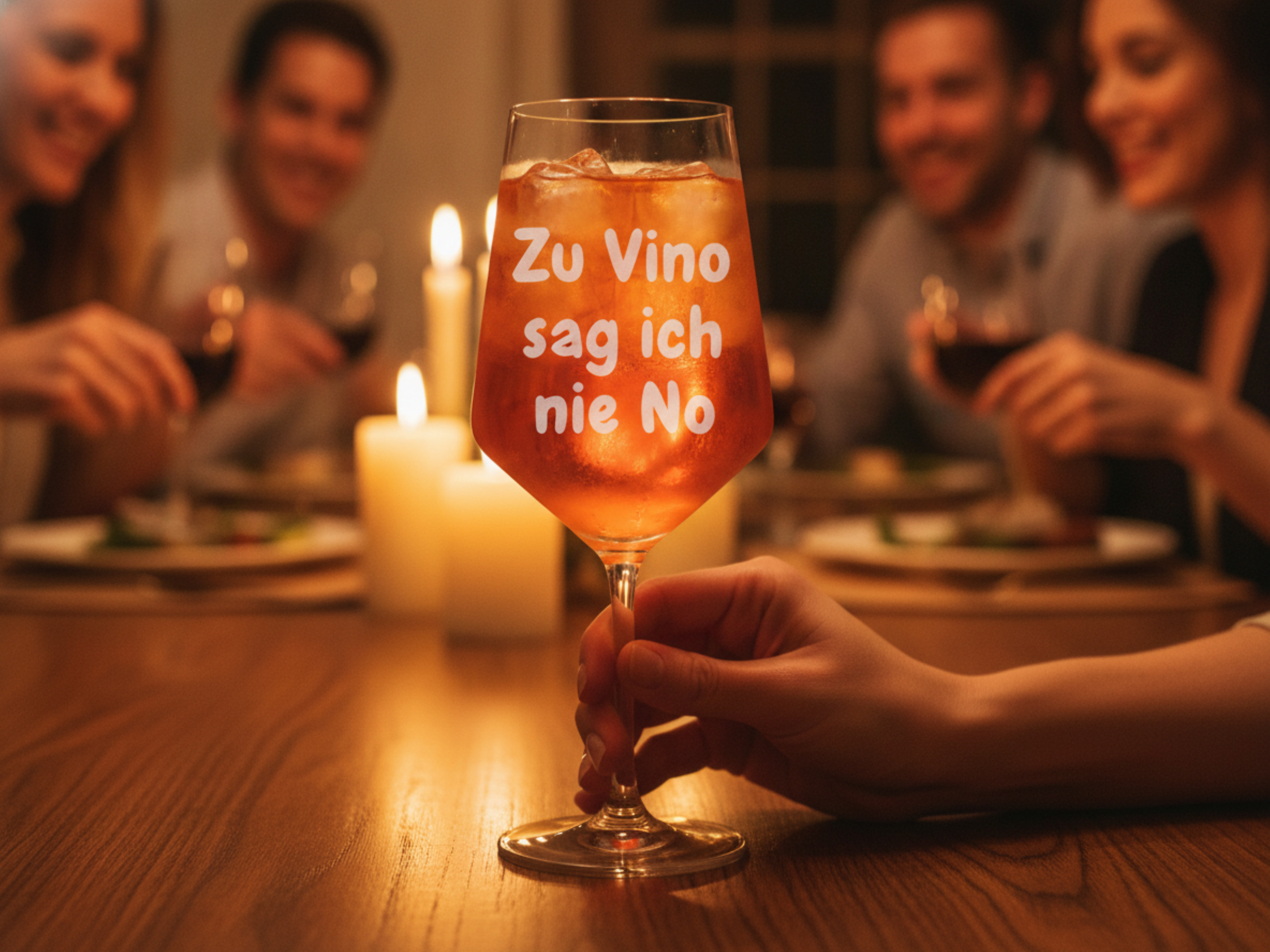 Weinglas mit Spruch-Gravur 'Zu Vino sag ich nie No' 350ml spülmaschinenfest Valhalla Design - Vorschau 3