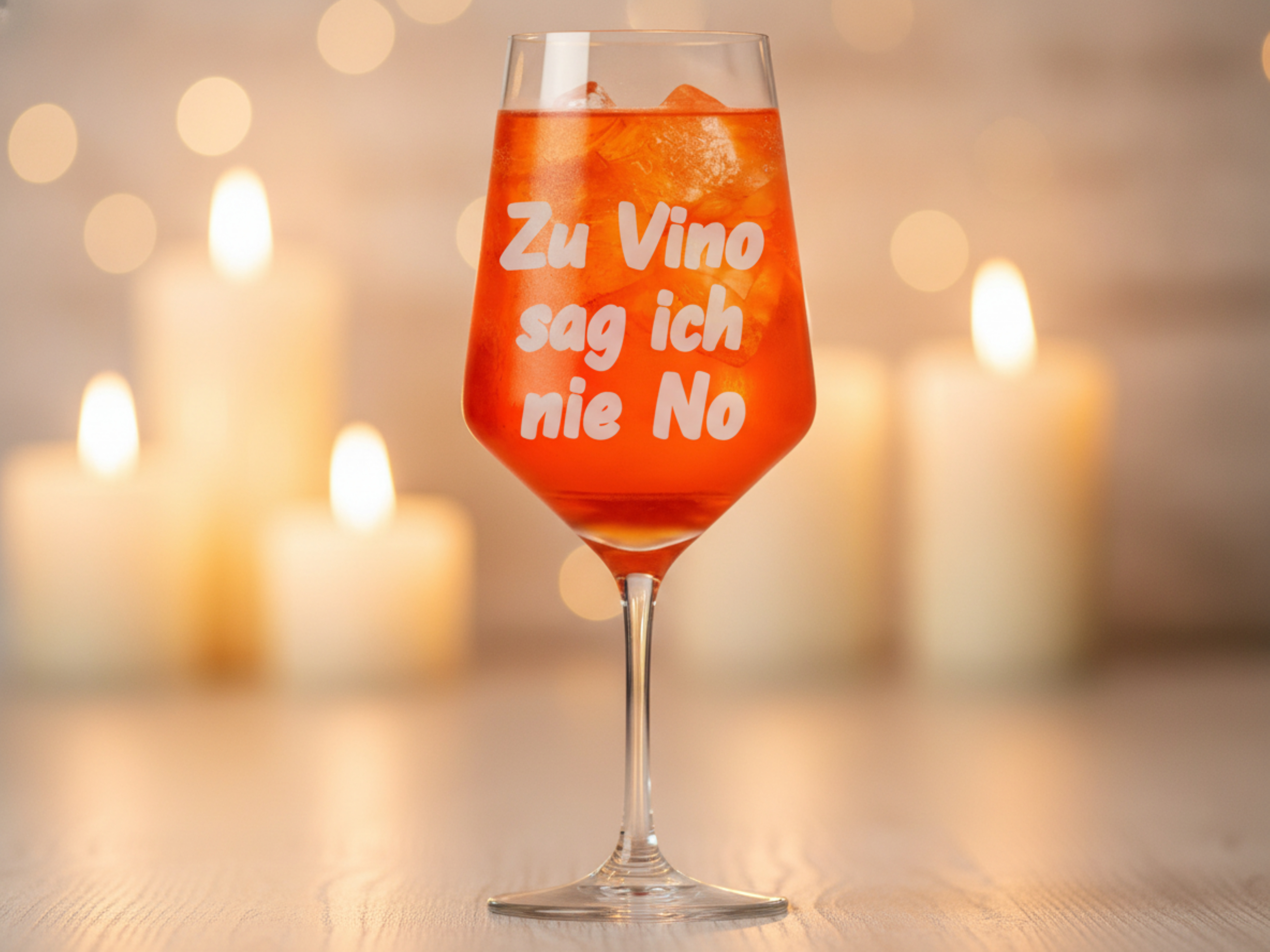 Weinglas mit Spruch-Gravur 'Zu Vino sag ich nie No' 350ml spülmaschinenfest Valhalla Design - Vorschau 2