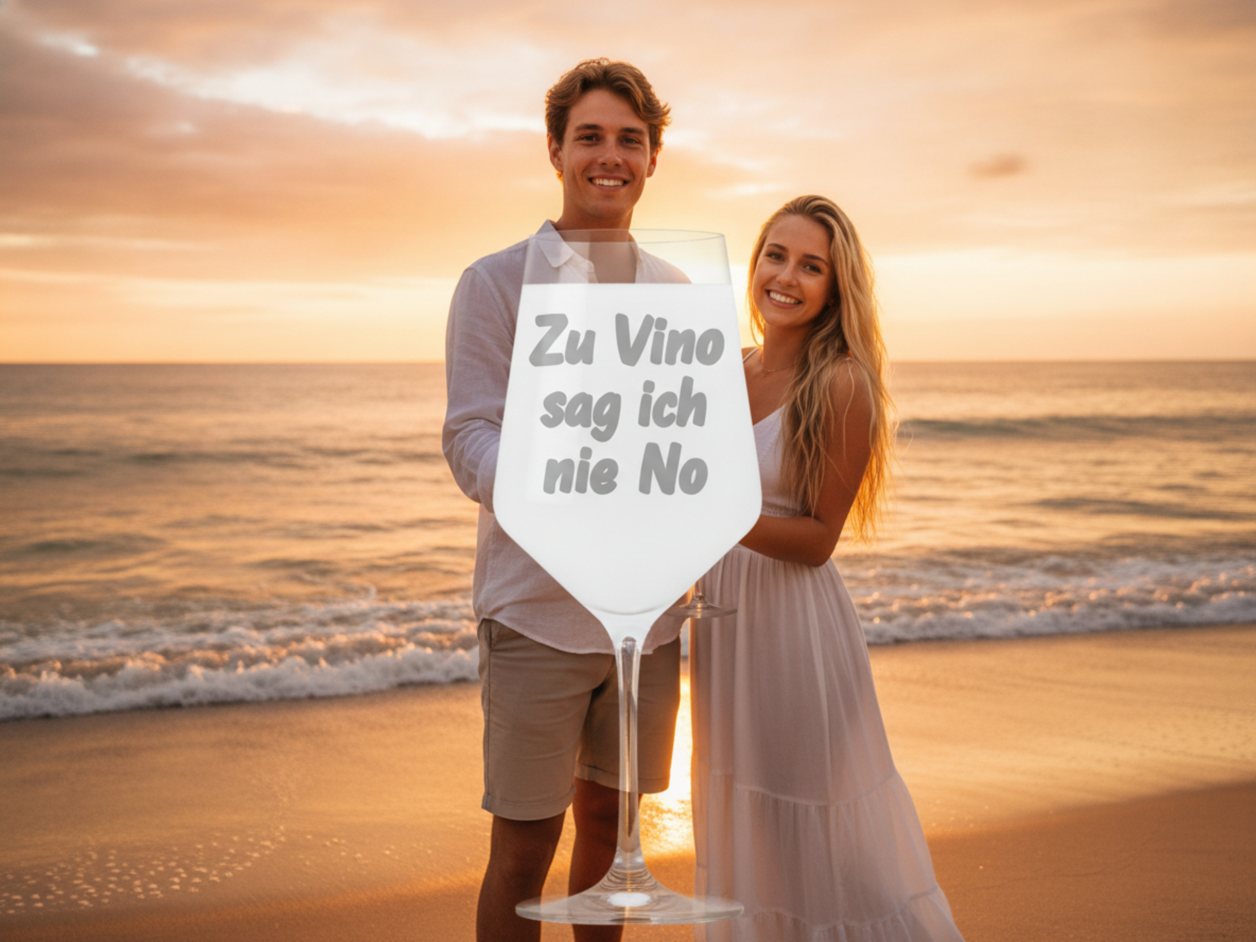 Weinglas mit Spruch-Gravur 'Zu Vino sag ich nie No' 350ml spülmaschinenfest Valhalla Design - Vorschau 4