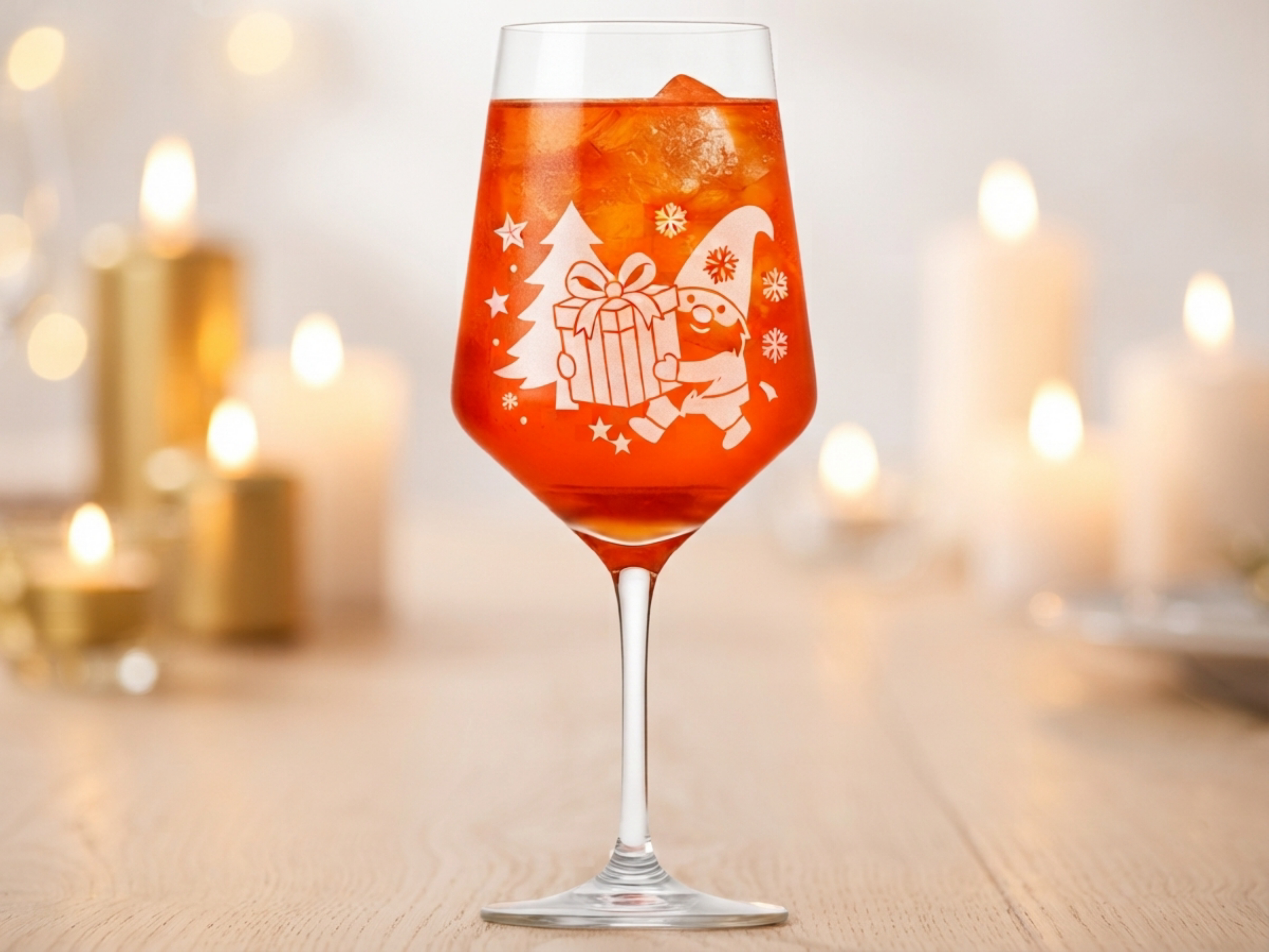 Weinglas Gravur Weinnachtswichtel mit Geschenk 350ml spülmaschinenfest Valhalla Glas - Vorschau 2