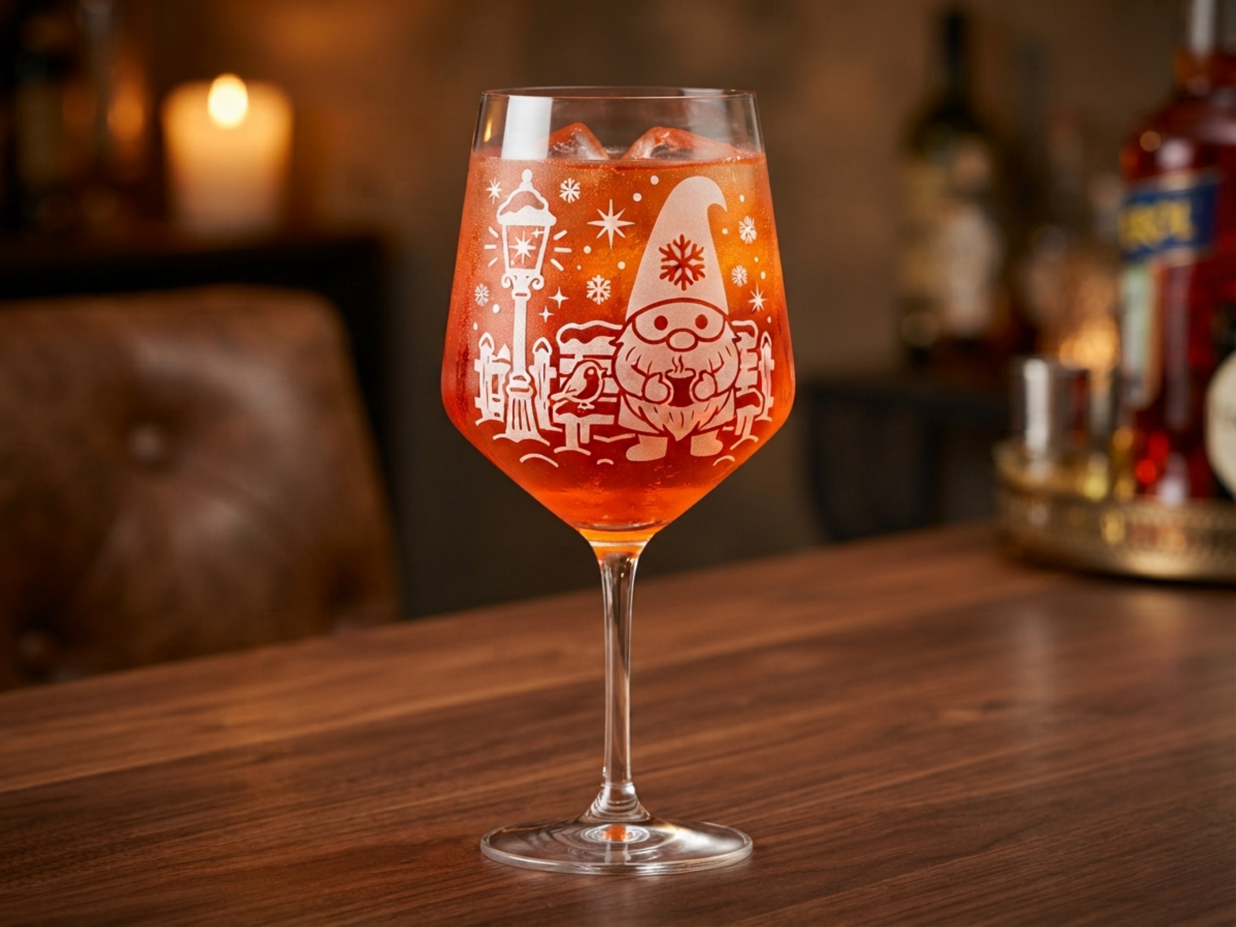 Weinglas Gravur Weihnachtswichtel Glühwein 350ml spülmaschinenfest - Vorschau 5
