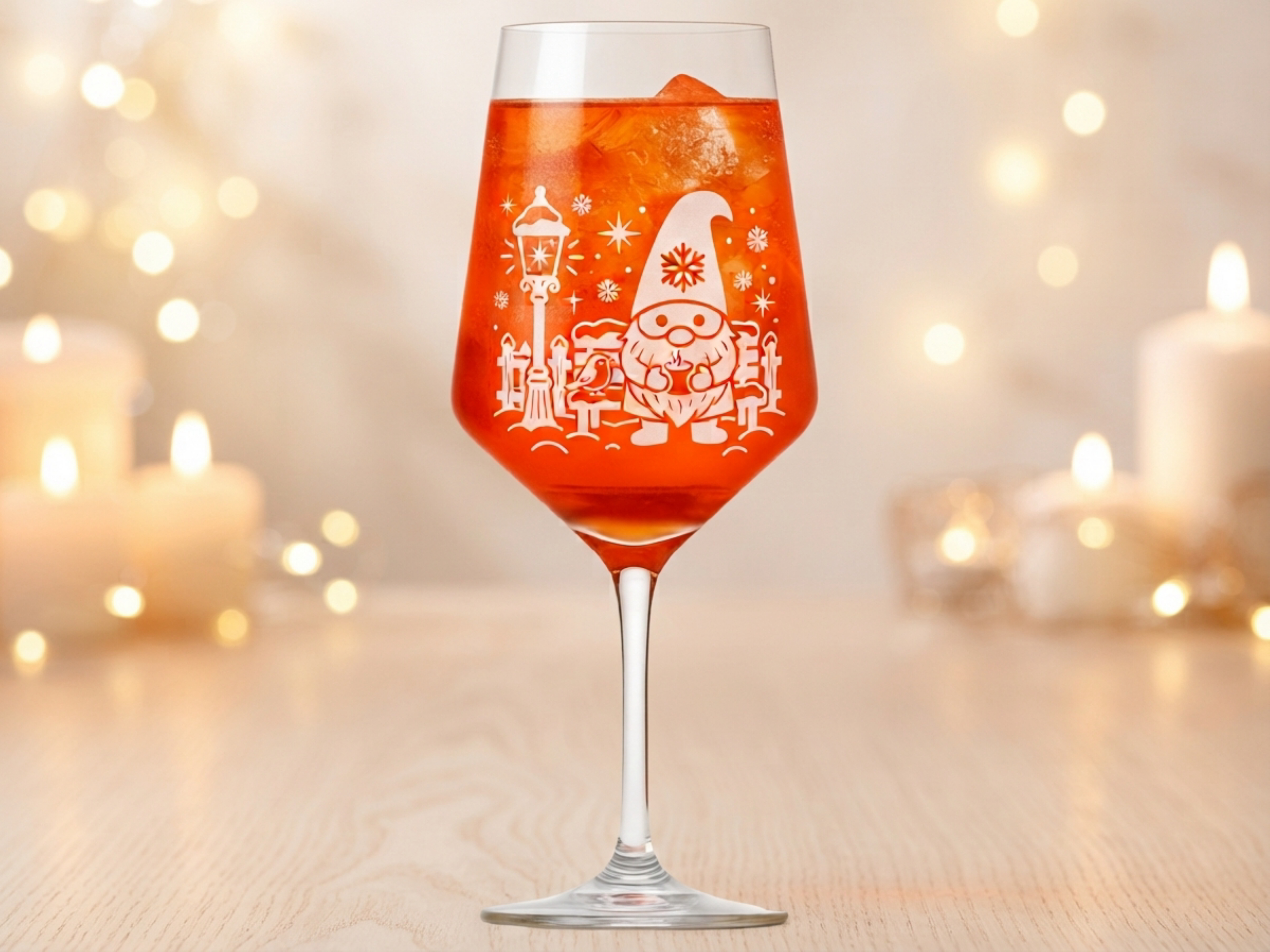Weinglas Gravur Weihnachtswichtel Glühwein 350ml spülmaschinenfest - Vorschau 2