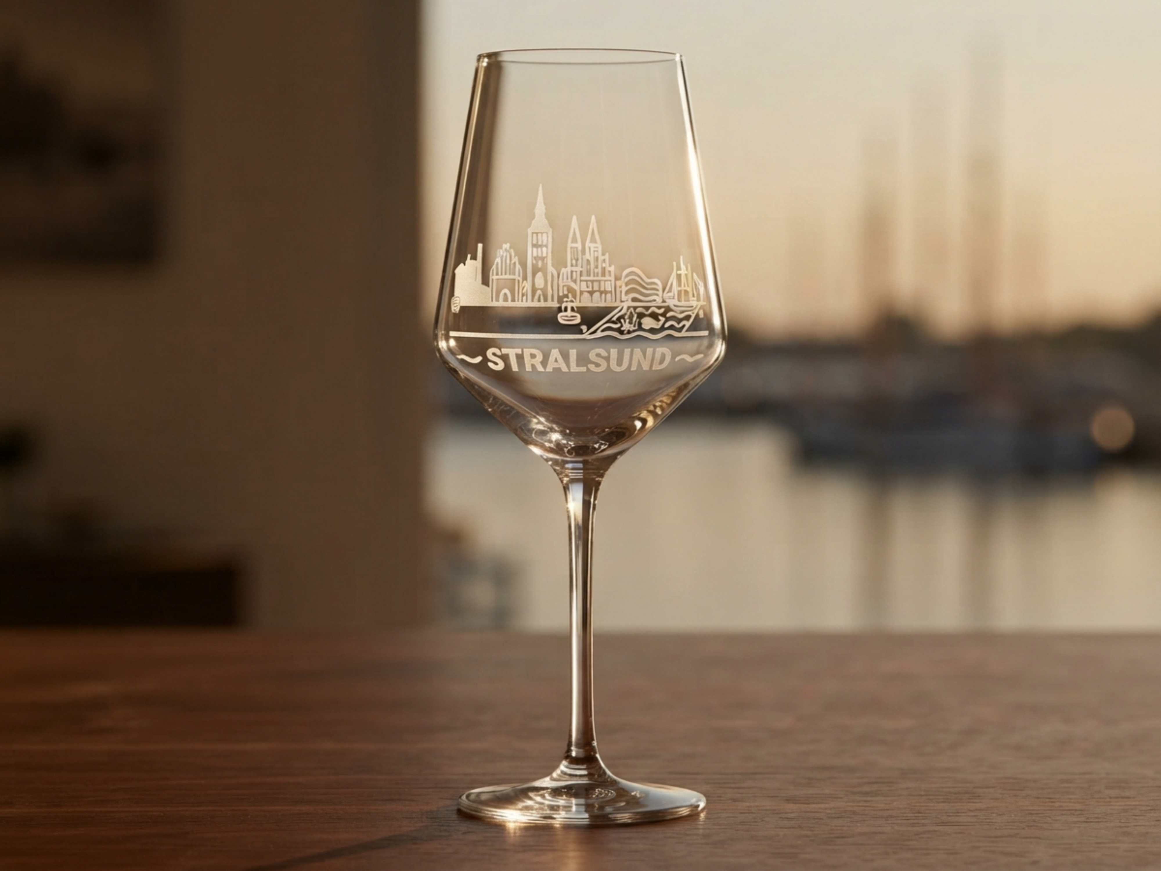 Weinglas Gravur Stralsund 350ml spülmaschinenfest-Valhalla-regionaler Bezug - Vorschau 6