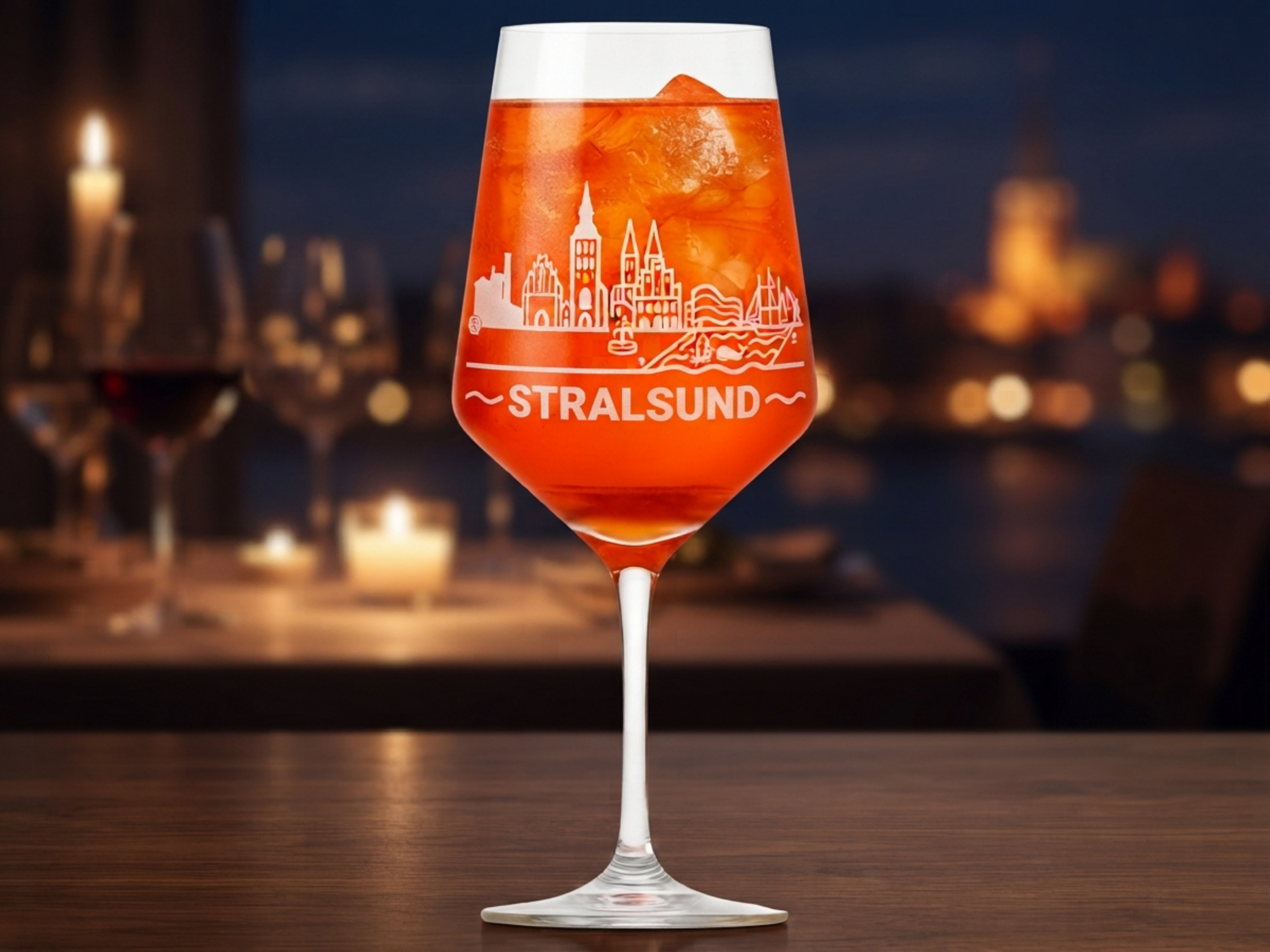 Weinglas Gravur Stralsund 350ml spülmaschinenfest-Valhalla-regionaler Bezug - Vorschau 5