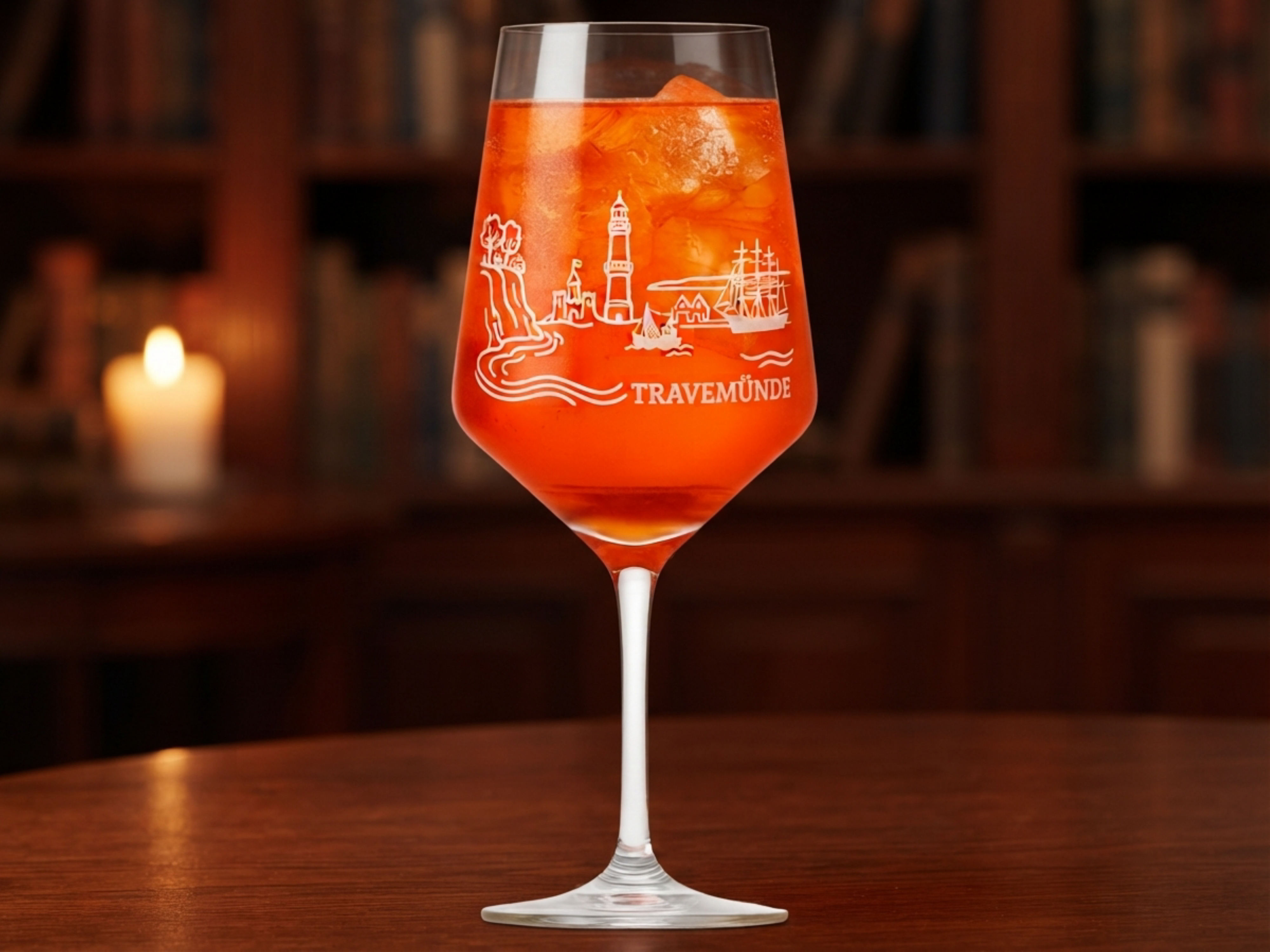Weinglas Gravur Travemünde 350ml spülmaschinenfest Valhalla Glas transparent - Vorschau 5