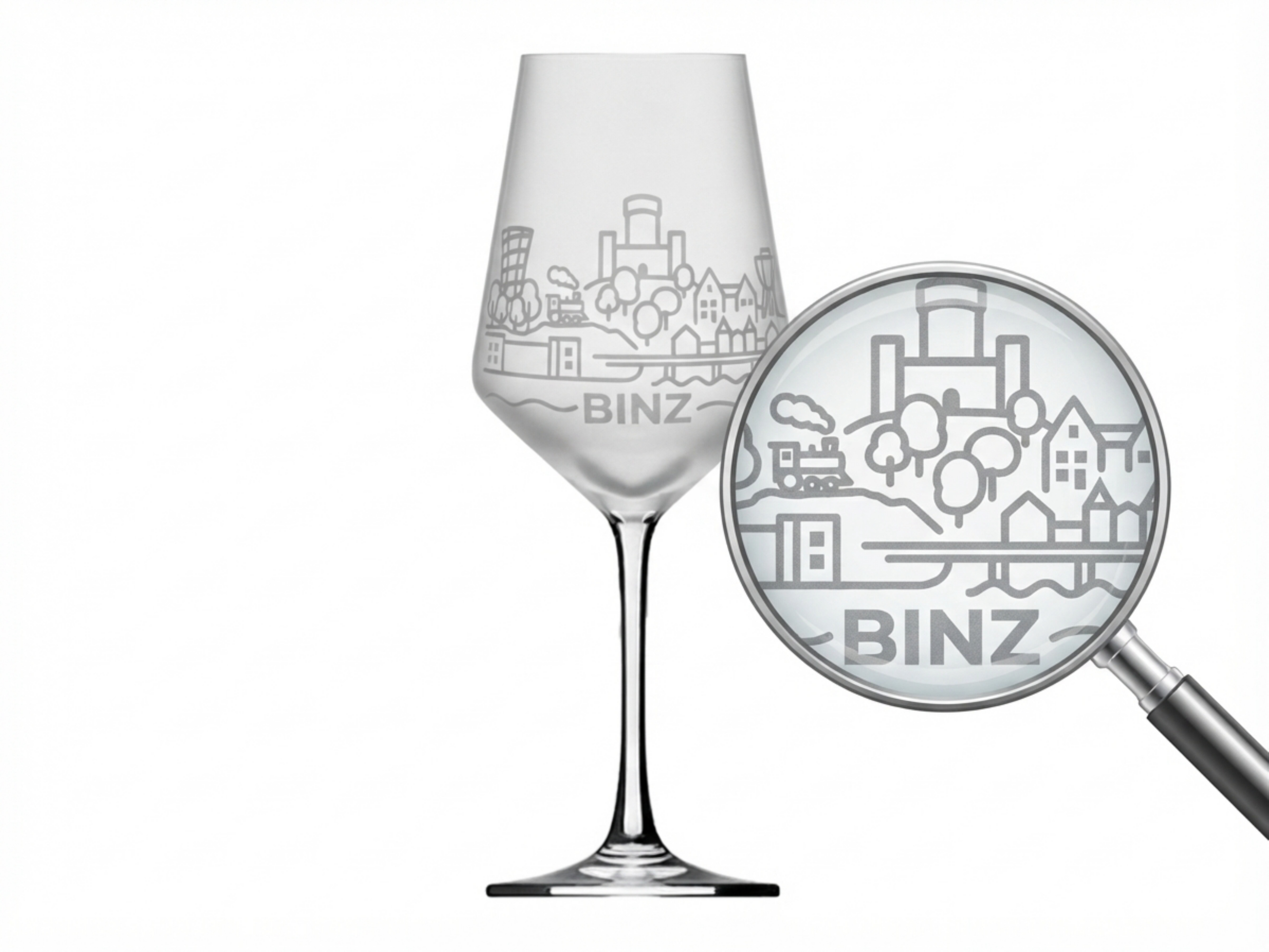 Weinglas Gravur Binz 350ml spülmaschinenfest – dauerhafte Gravur alltagstauglich