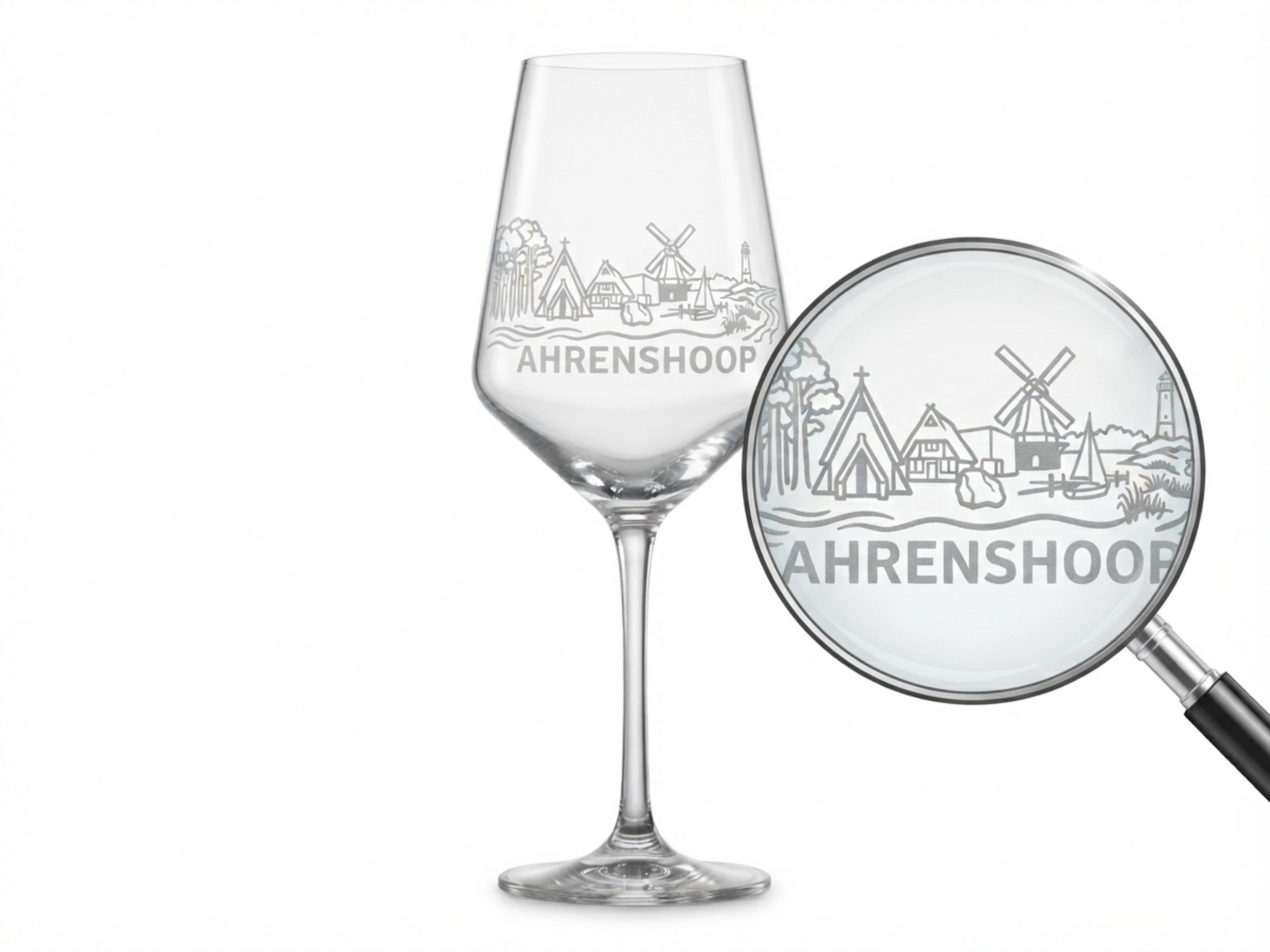 Weinglas Gravur Ahrenshoop 350ml spülmaschinenfest-Valhalla Glas für Wein - Vorschau 2