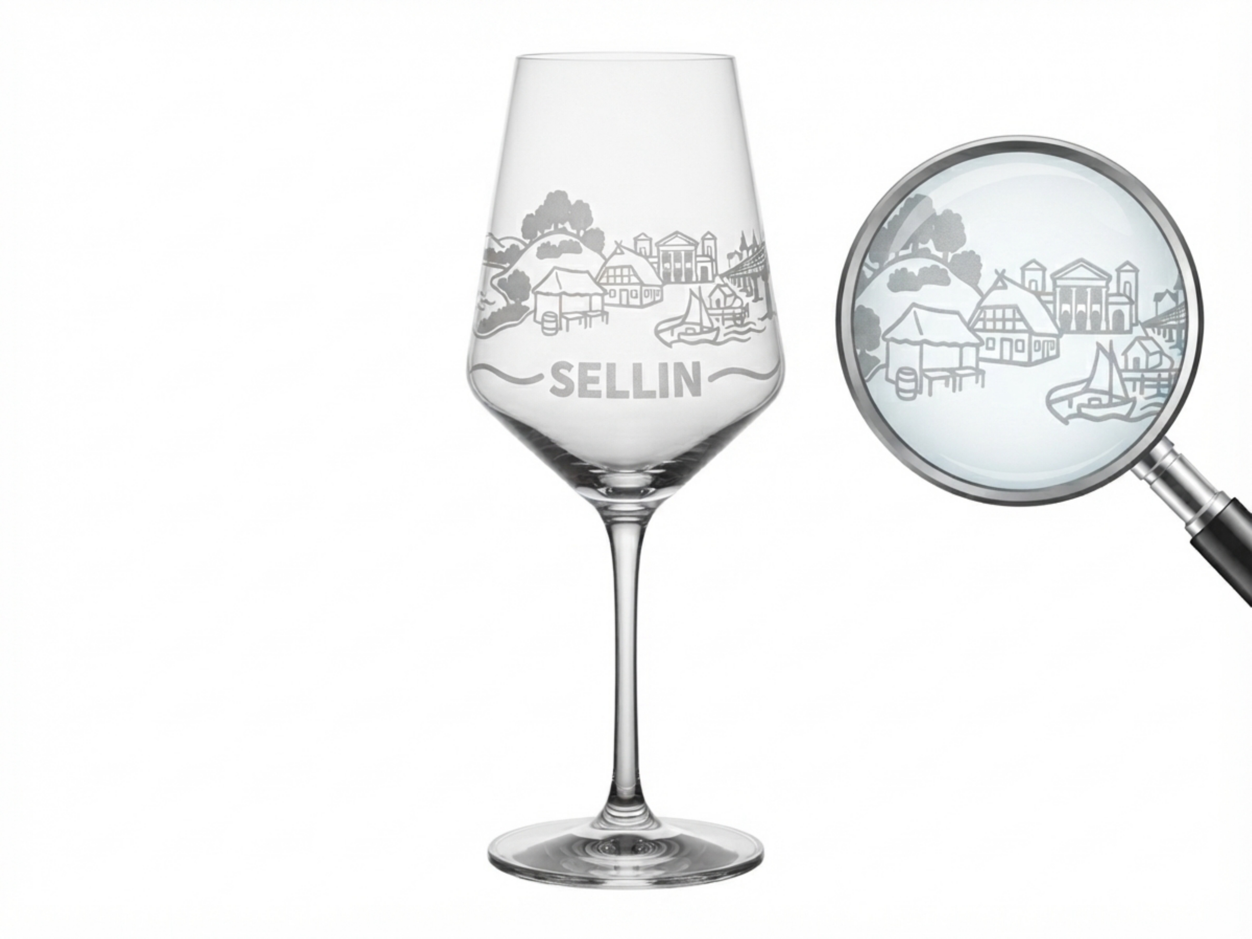 Weinglas Gravur Sellin 350ml Valhalla spülmaschinenfest dauerhaft transparent
