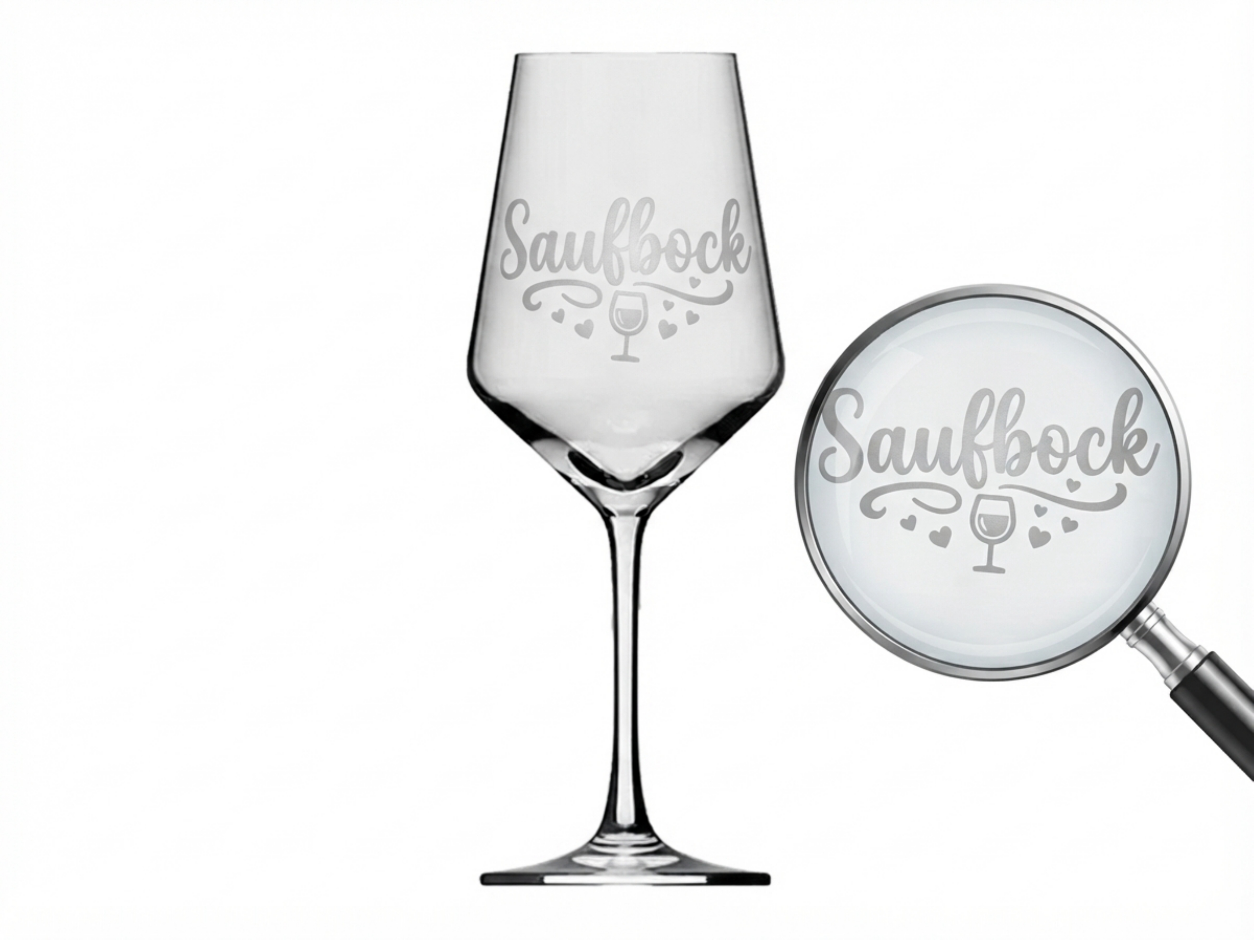 Weinglas Gravur Saufbock 350ml spülmaschinenfest - Valhalla Rotwein Weißwein Glas