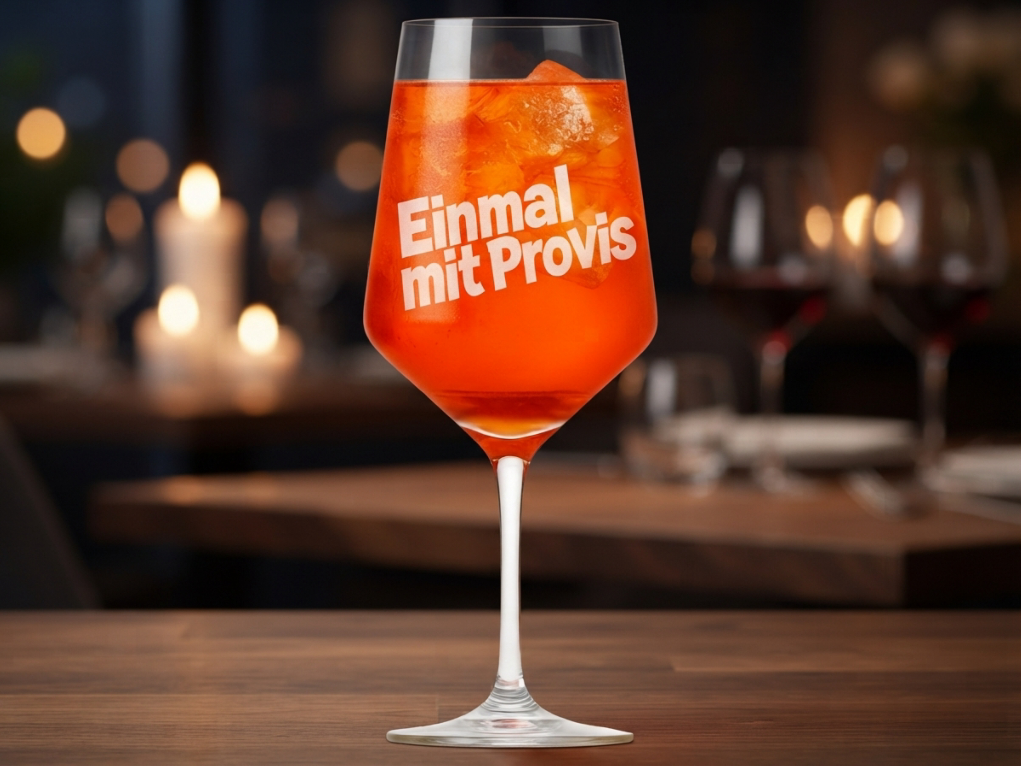 Weinglas Gravur Spruch Einmal mit Provis 350ml - Vorschau 5