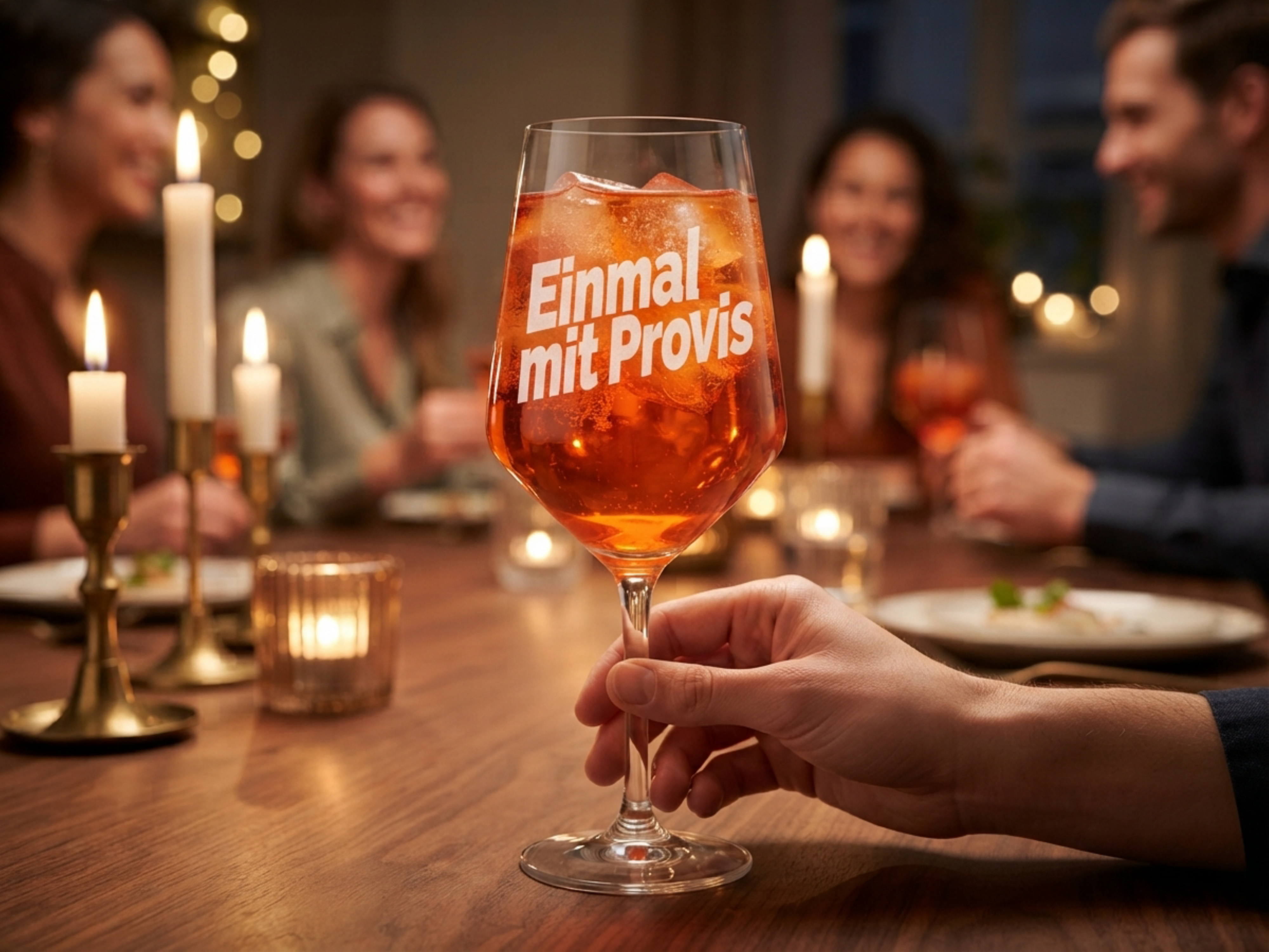 Weinglas Gravur Spruch Einmal mit Provis 350ml - Vorschau 3