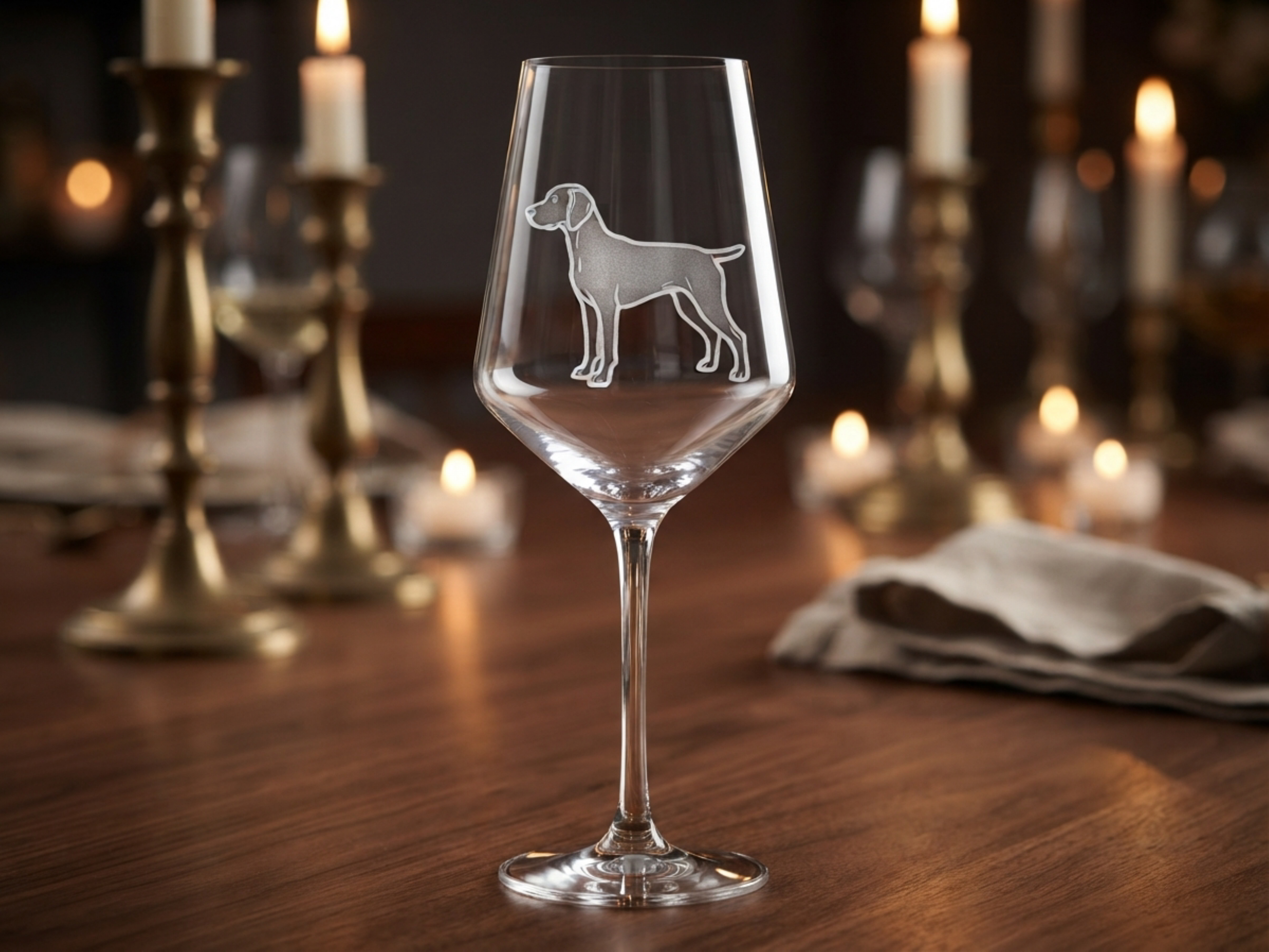 Weinglas Gravur Weimaraner 350ml spülmaschinenfest - Valhalla Rot- & Weißweinglas - Vorschau 6